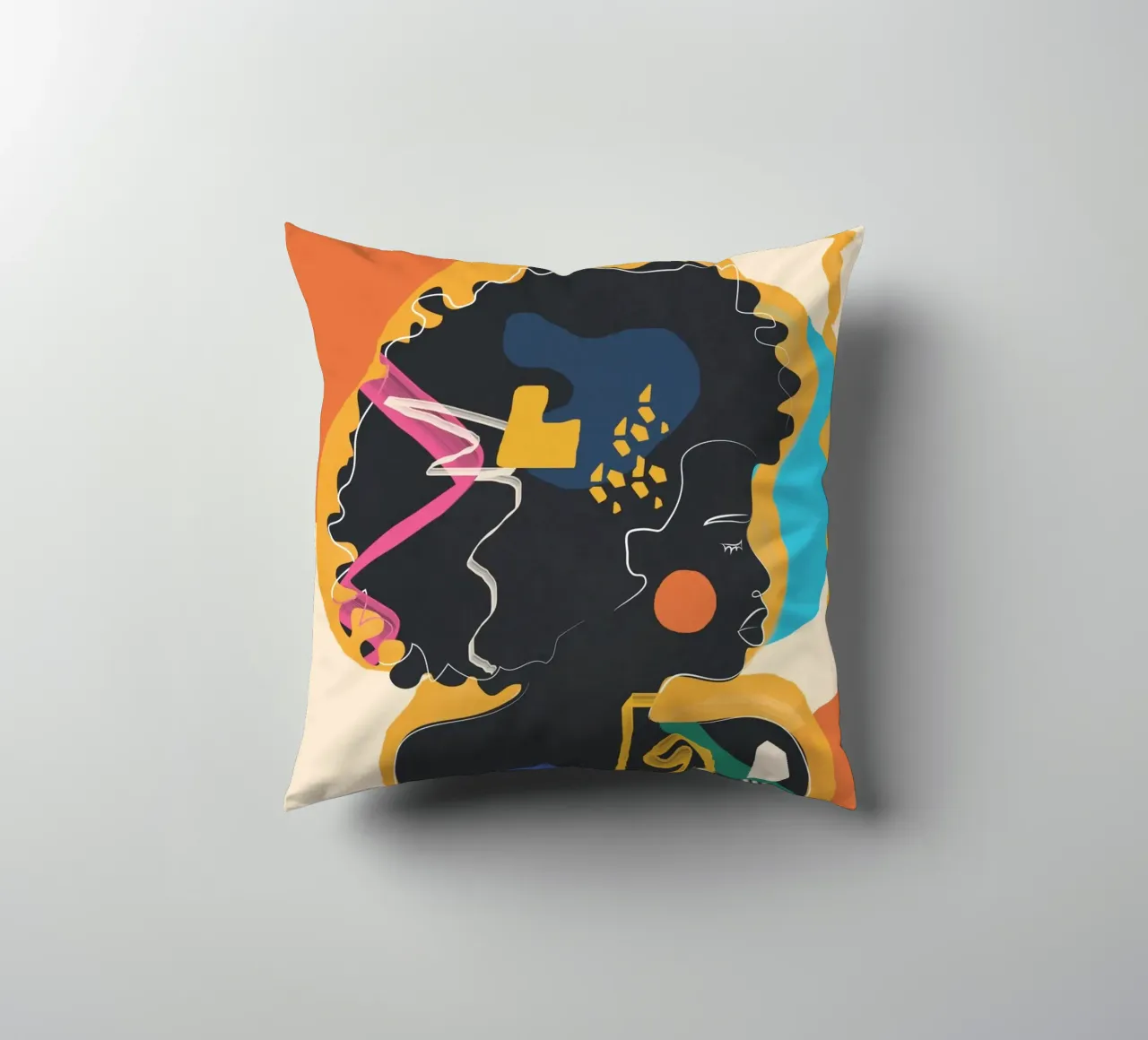 Modern Abstract Woman 4 cuscino da cityart