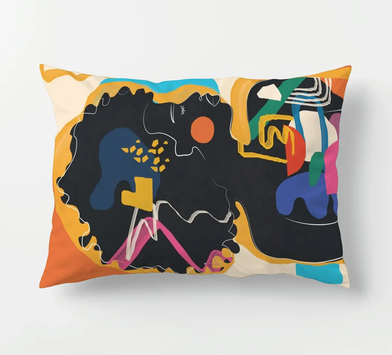 Modern Abstract Woman 4 cuscino da cityart