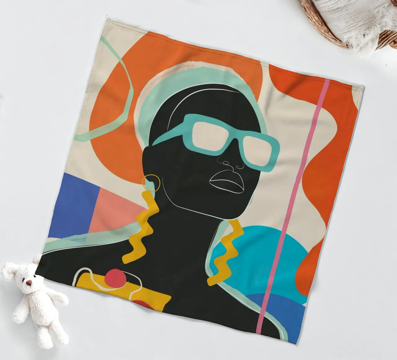 Modern Abstract Woman 7 coperta in pile da cityart