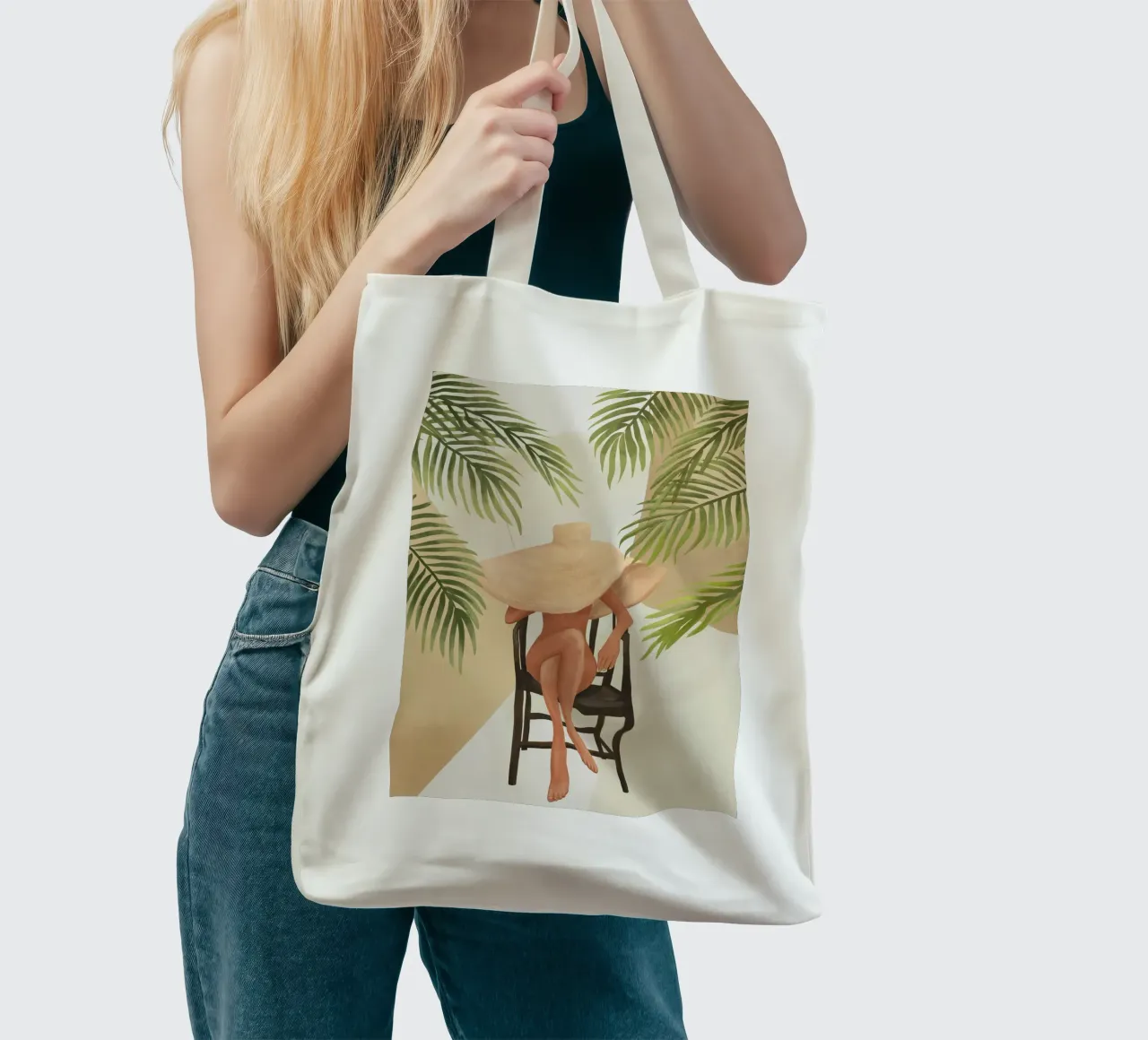 Hat jute draagtas van cityart