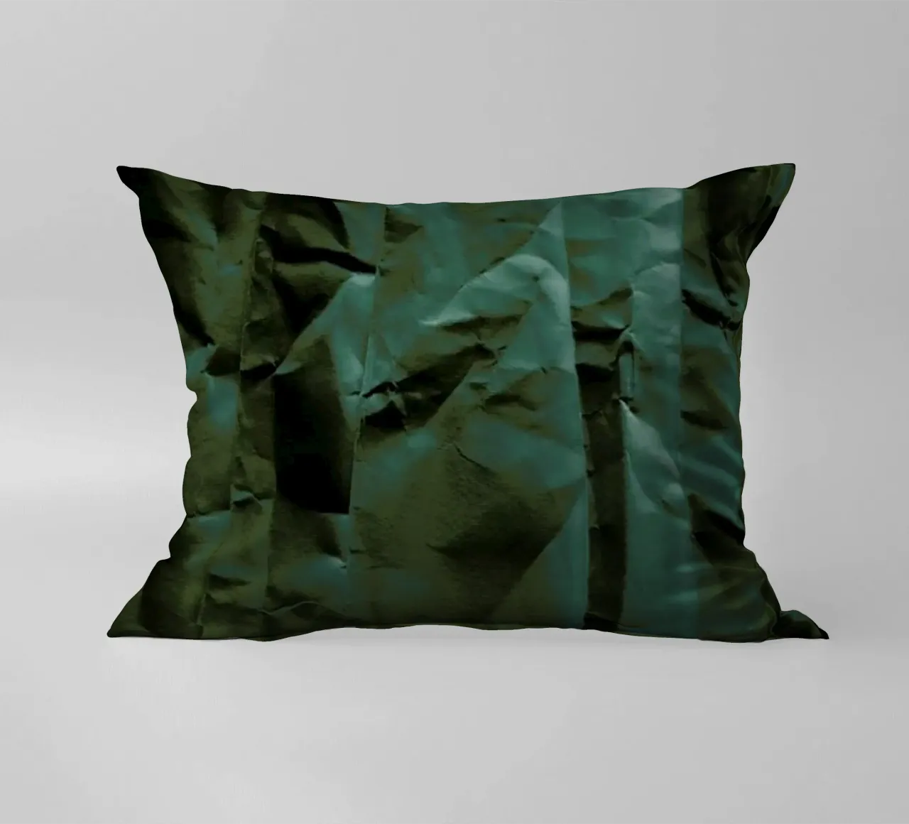 Emerald Green Abstract Paper Forest cuscino da Studio Nahili