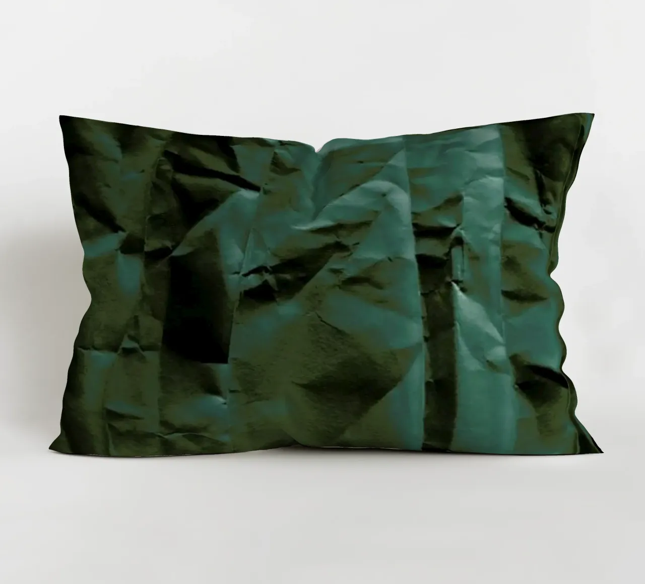 Emerald Green Abstract Paper Forest cuscino da Studio Nahili
