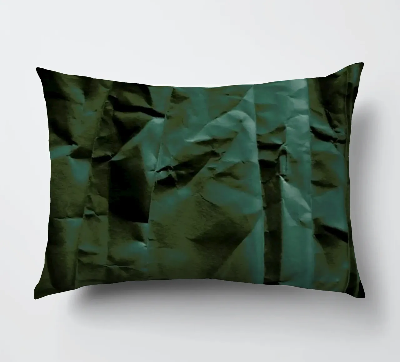 Emerald Green Abstract Paper Forest cuscino da Studio Nahili
