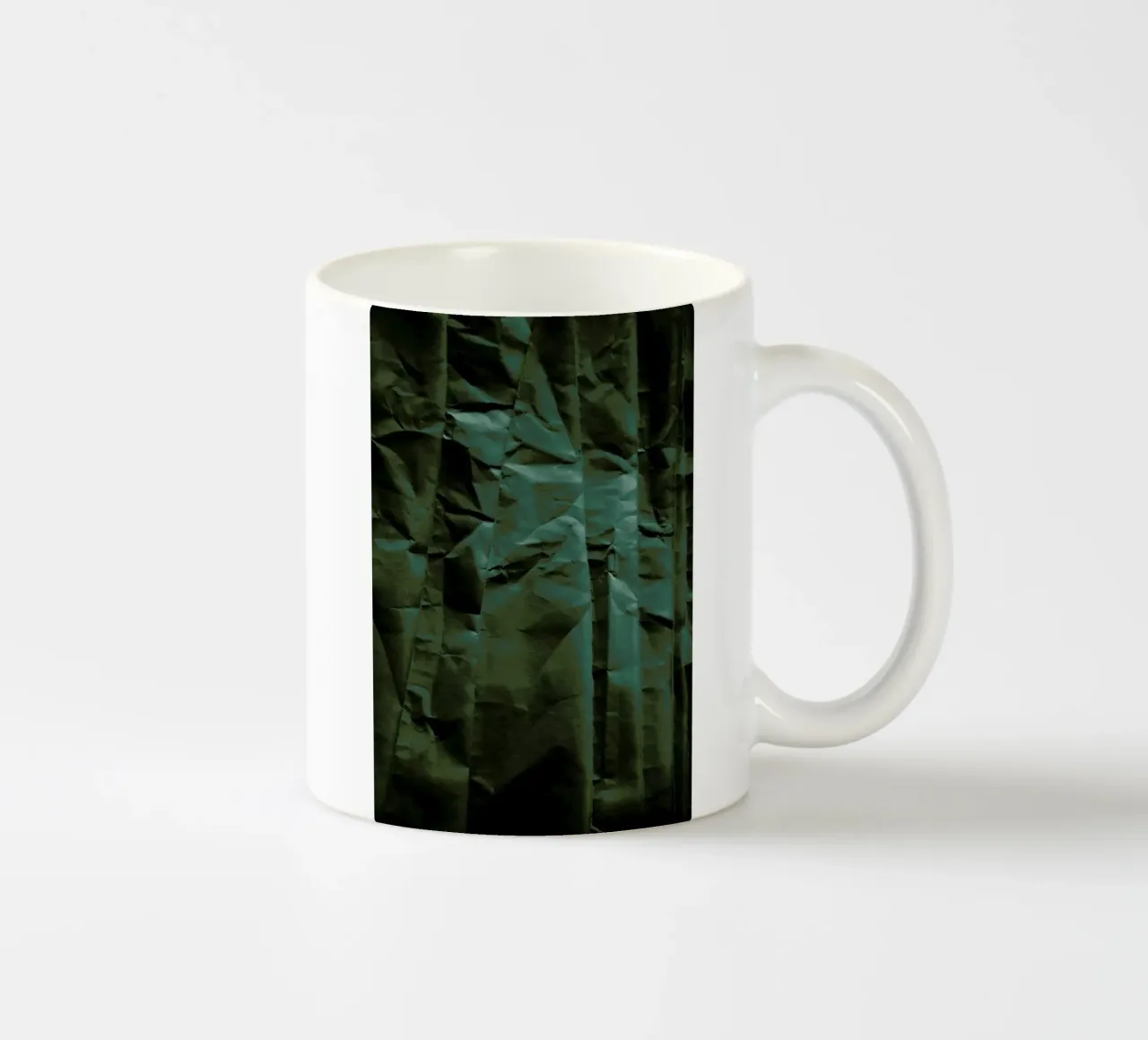 Emerald Green Abstract Paper Forest tazza in ceramica da Studio Nahili
