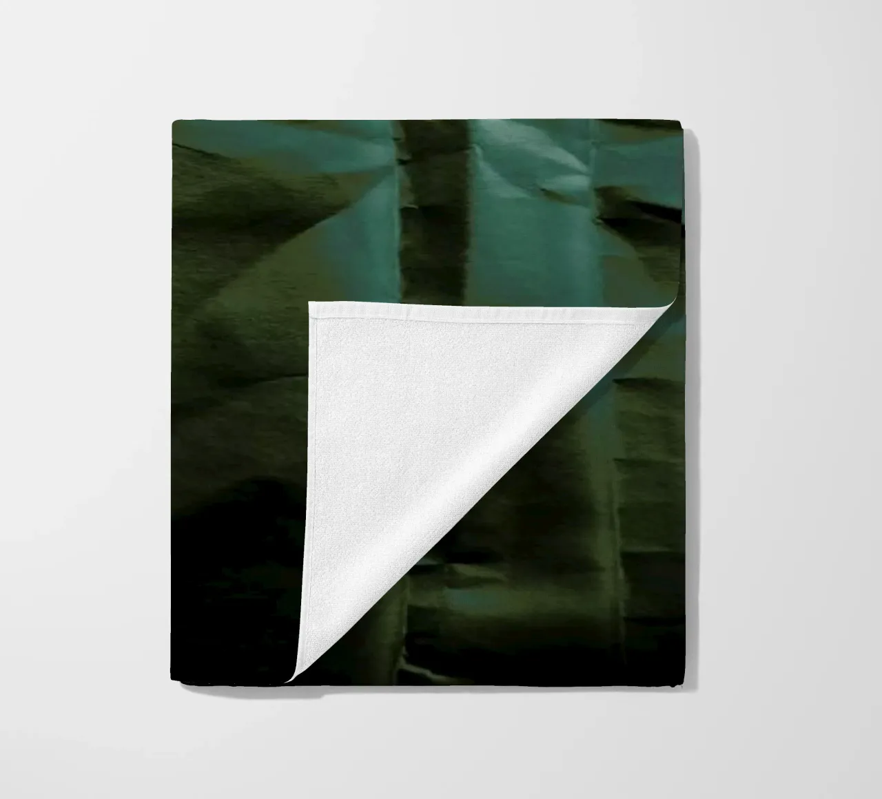 Emerald Green Abstract Paper Forest telo mare da Studio Nahili