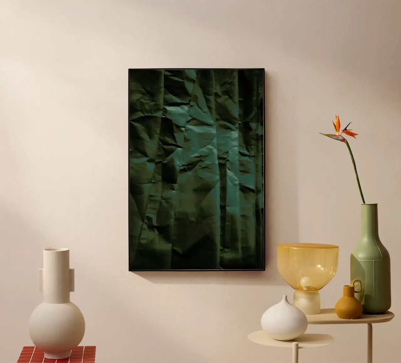 Emerald Green Abstract Paper Forest plexiglass da Studio Nahili