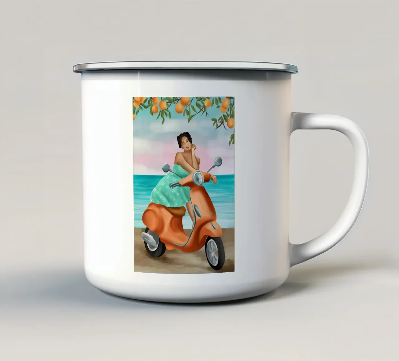 Seaside Reverie tazza in smalto da cityart