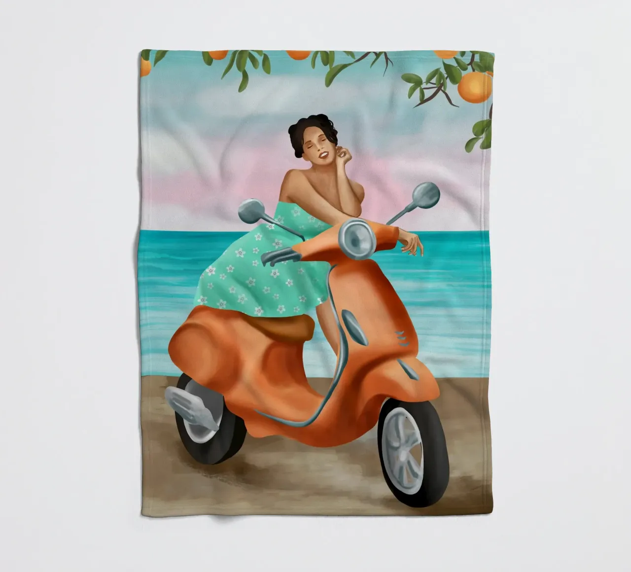 Seaside Reverie coperta in pile da cityart