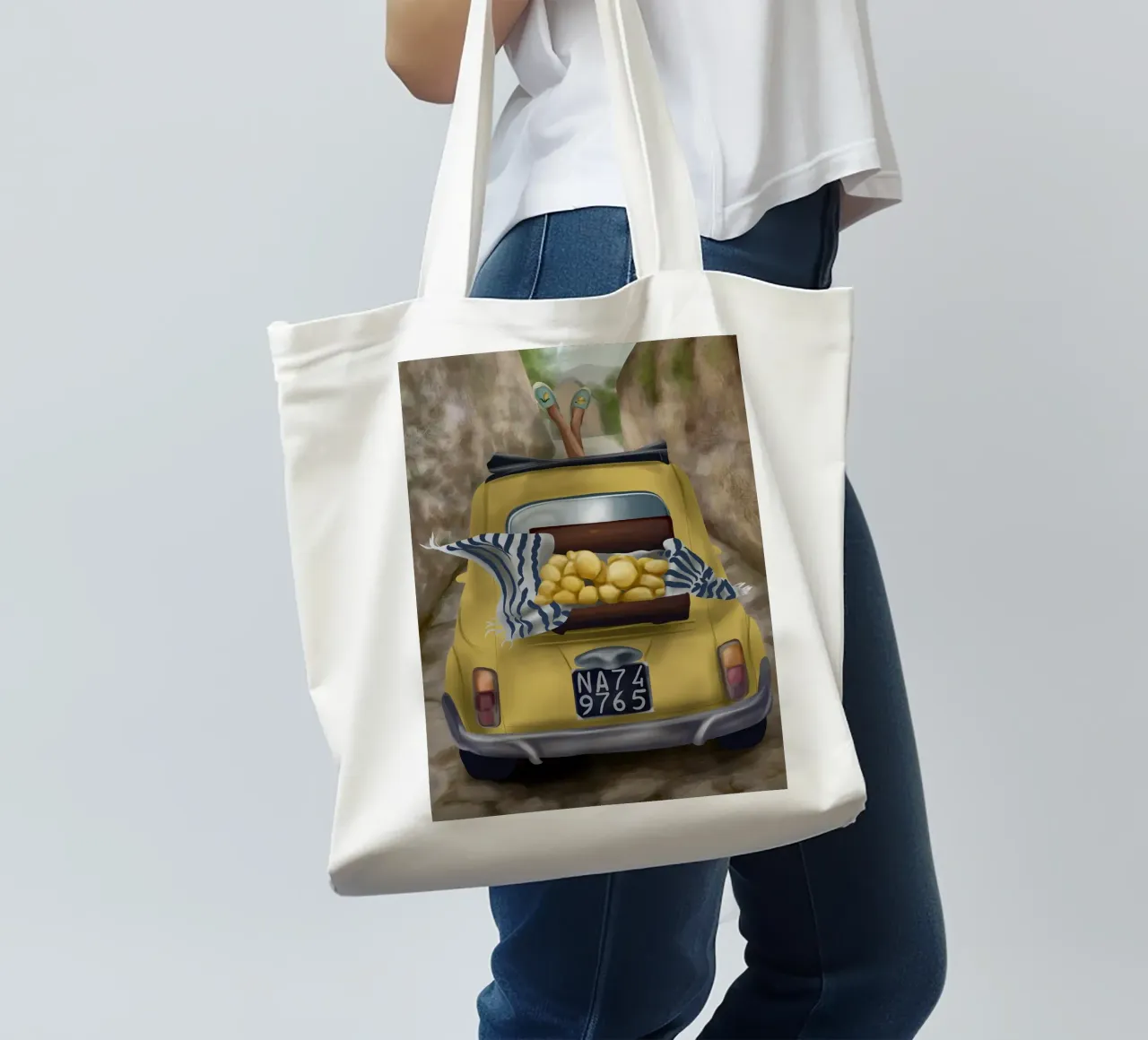 Sunny Side Up borsa in juta da cityart
