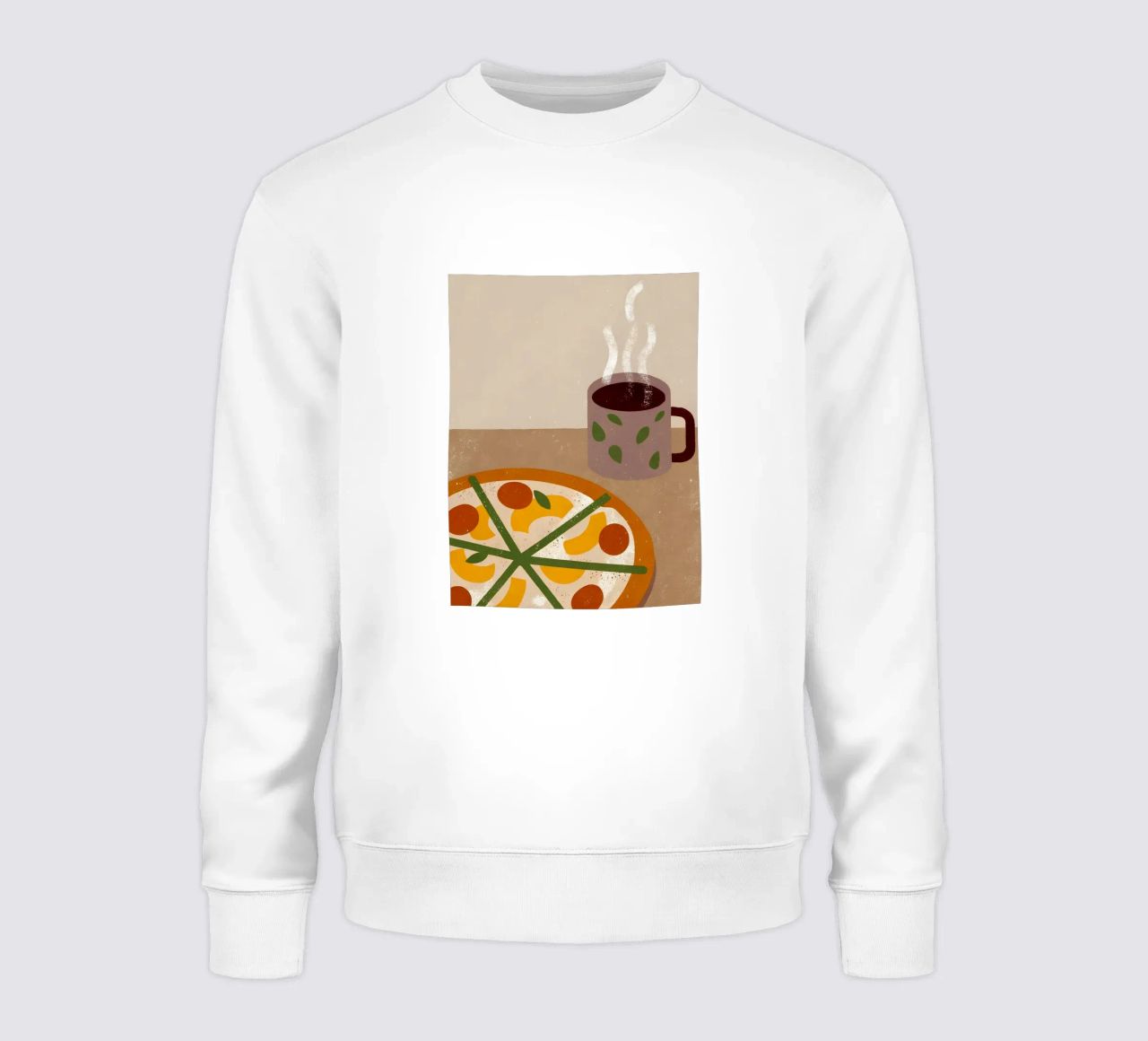 Pizza And Coffee Retro Pop felpa da THE LATEST SHOP