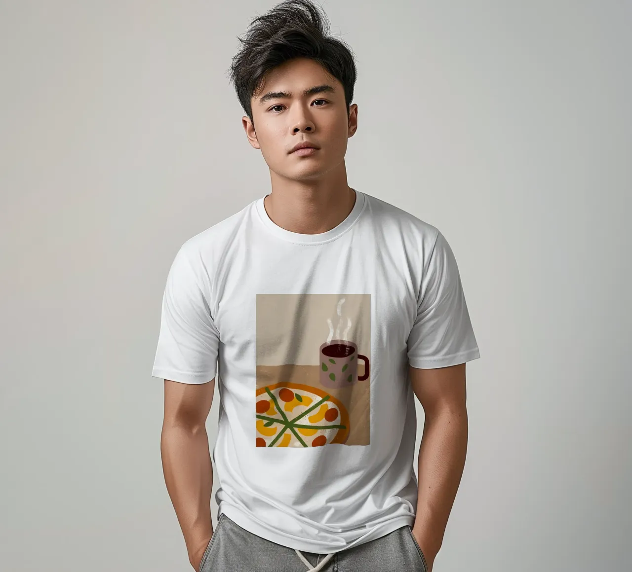 Pizza And Coffee Retro Pop t-shirt da THE LATEST SHOP