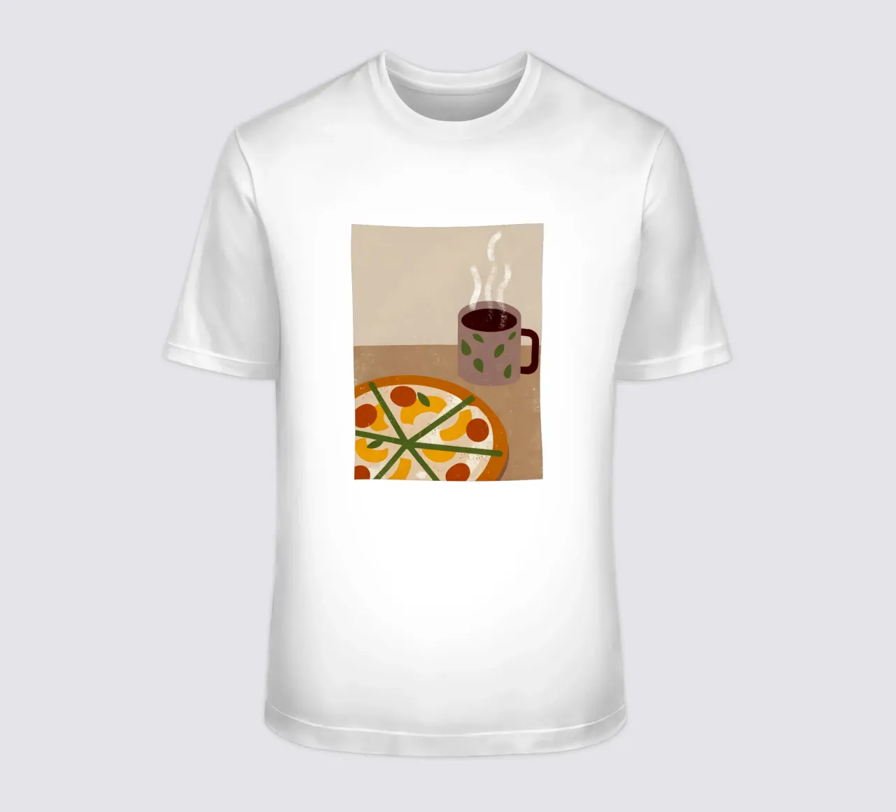 Pizza And Coffee Retro Pop t-shirt da THE LATEST SHOP