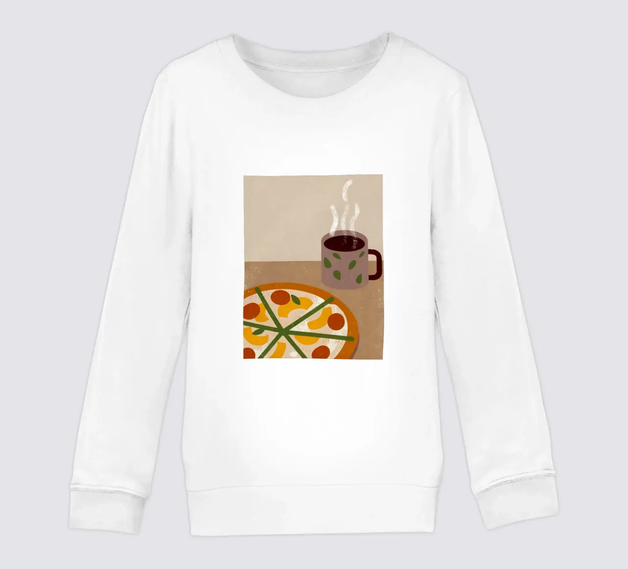 Pizza And Coffee Retro Pop felpa bambino da THE LATEST SHOP