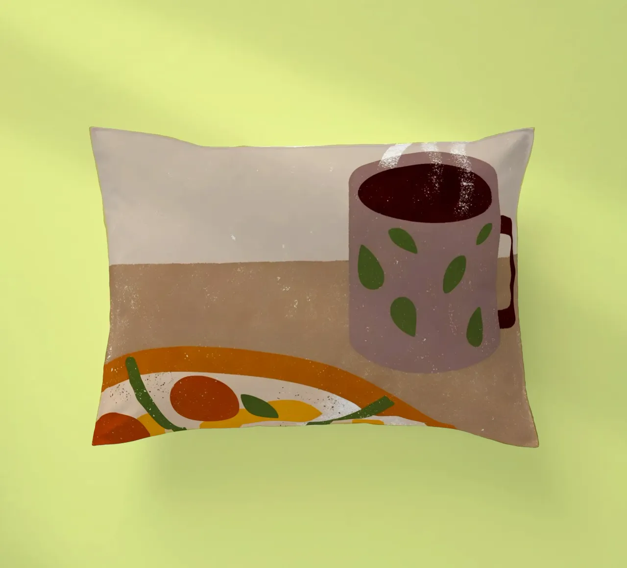 Pizza And Coffee Retro Pop cuscino da THE LATEST SHOP