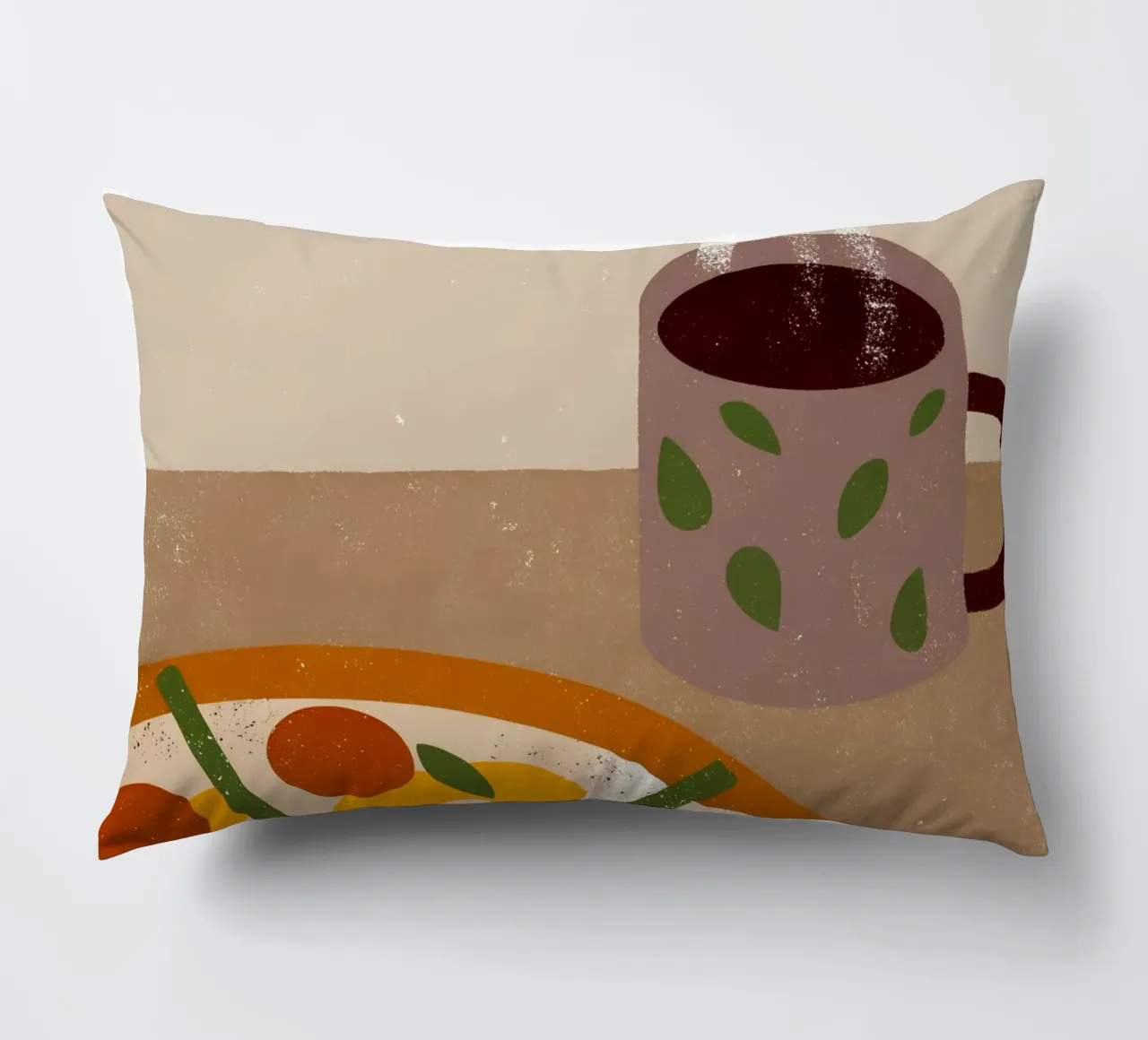 Pizza And Coffee Retro Pop cuscino da THE LATEST SHOP