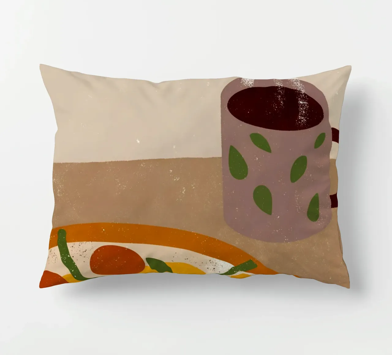 Pizza And Coffee Retro Pop cuscino da THE LATEST SHOP