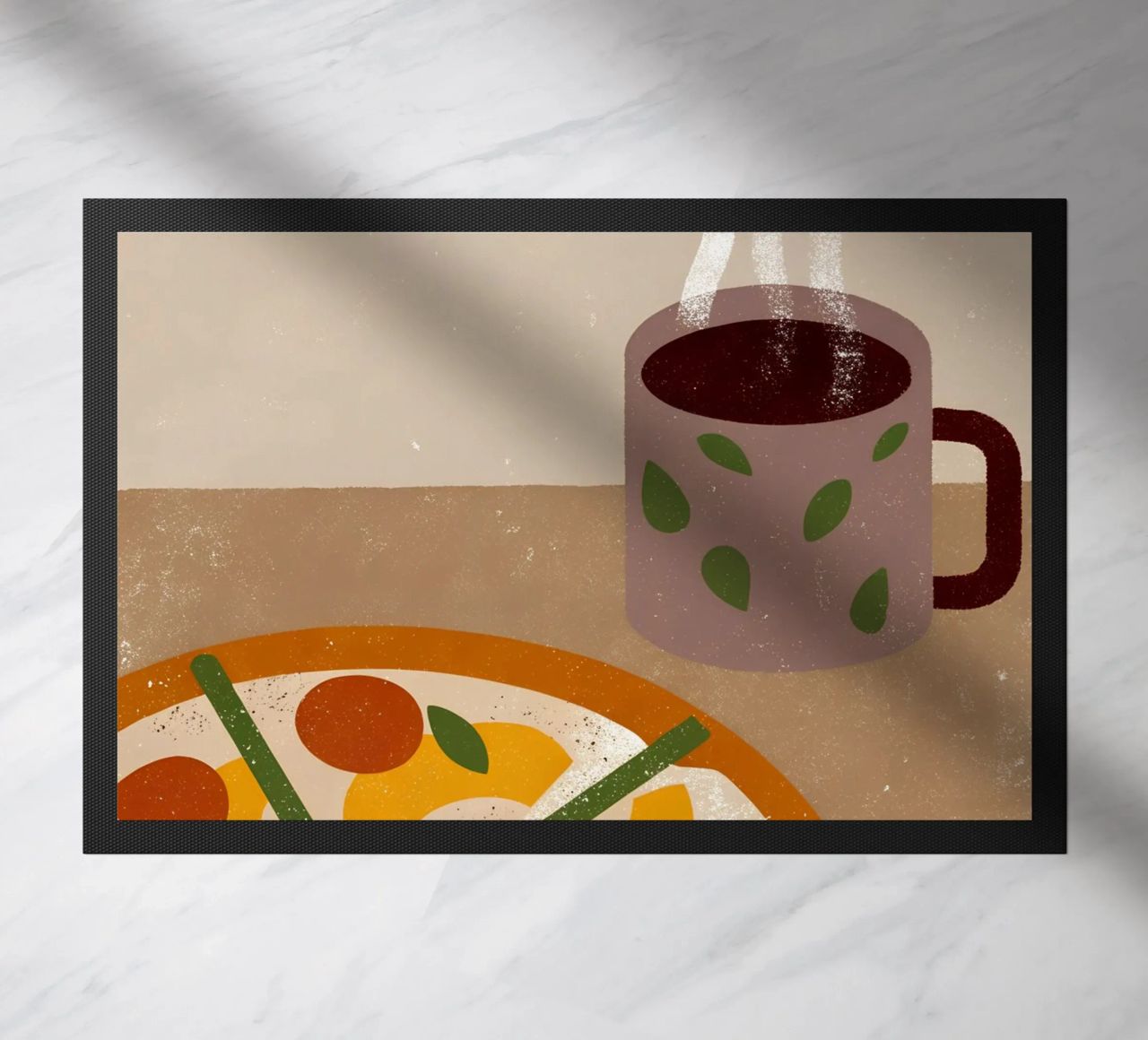 Pizza And Coffee Retro Pop zerbino da THE LATEST SHOP