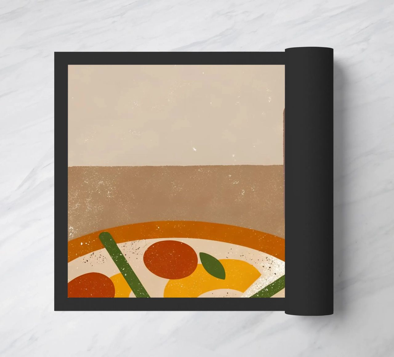 Pizza And Coffee Retro Pop zerbino da THE LATEST SHOP