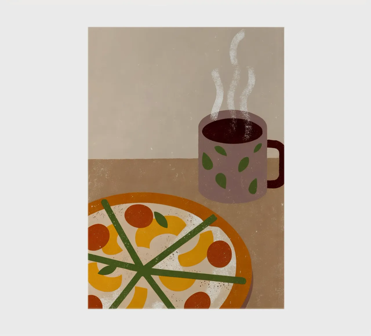 Pizza And Coffee Retro Pop notebook by THE LATEST SHOP