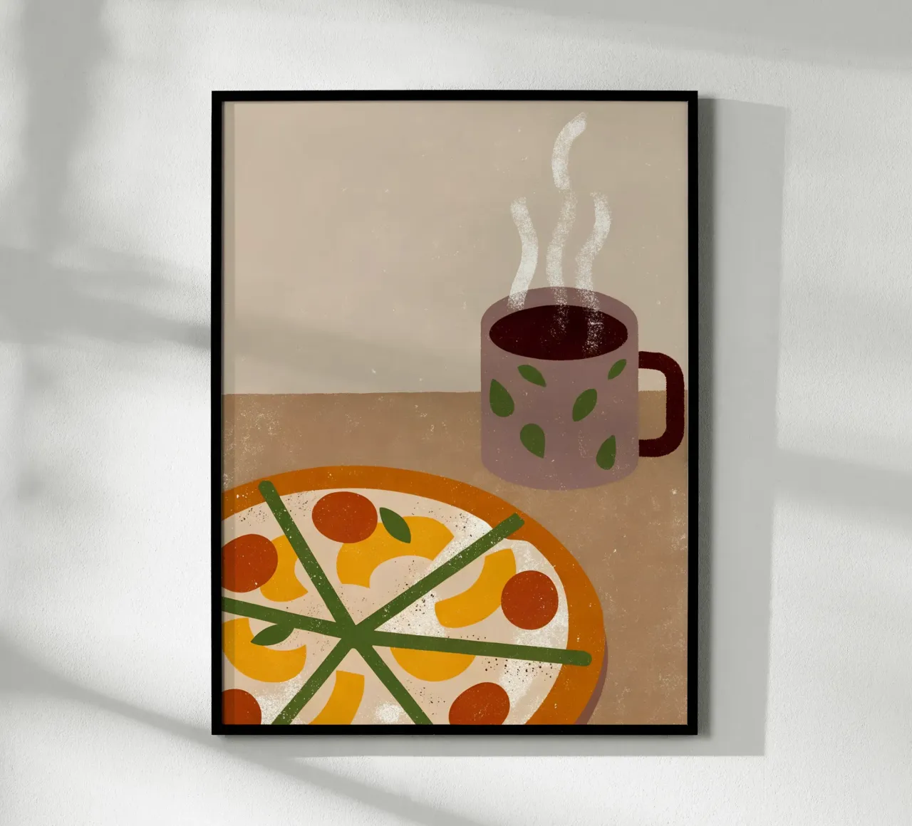 Pizza And Coffee Retro Pop poster da THE LATEST SHOP