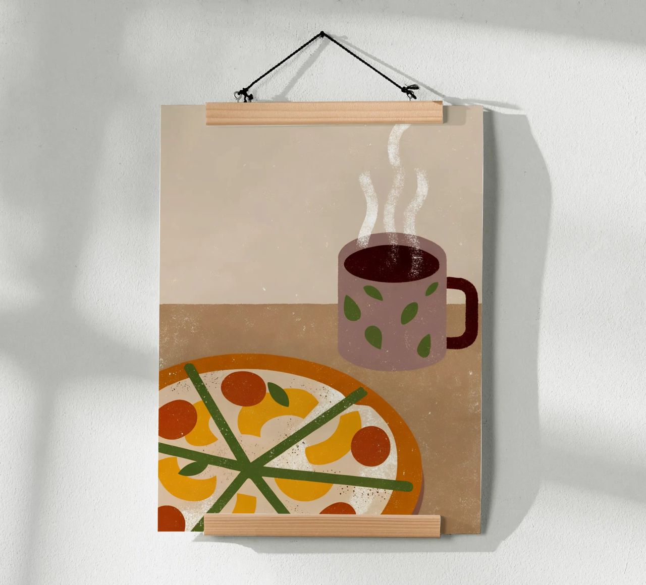 Pizza et café Retro Pop poster de THE LATEST SHOP