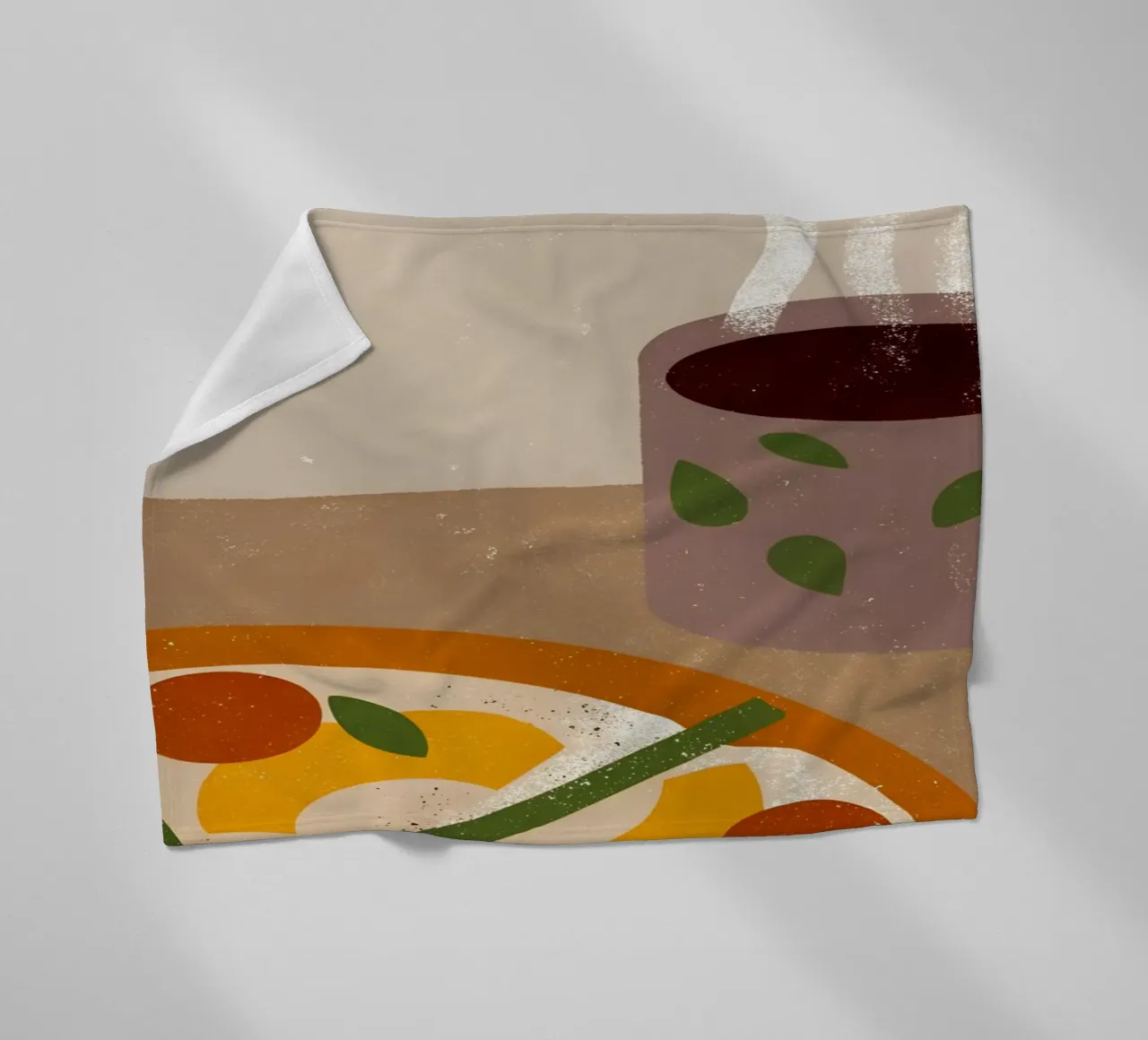 Pizza And Coffee Retro Pop coperta in pile da THE LATEST SHOP