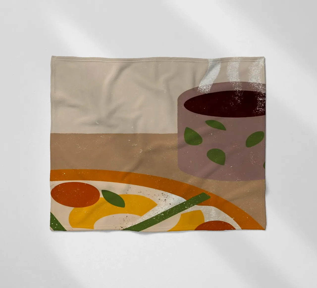 Pizza And Coffee Retro Pop coperta in pile da THE LATEST SHOP