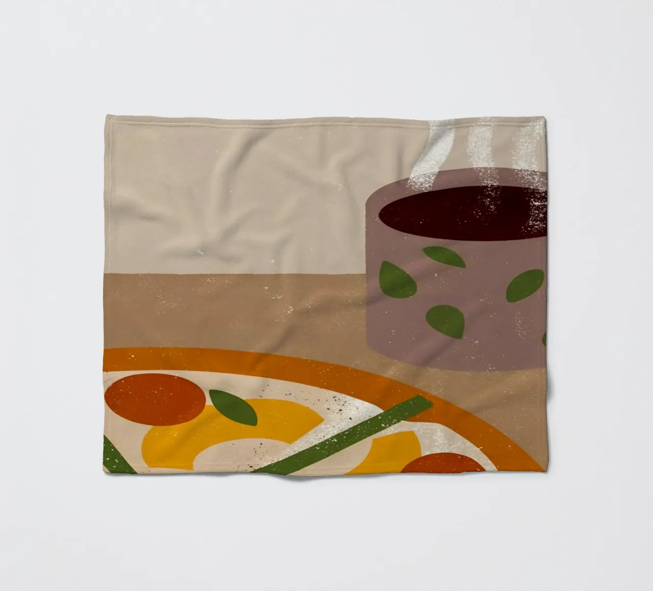 Pizza And Coffee Retro Pop coperta in pile da THE LATEST SHOP