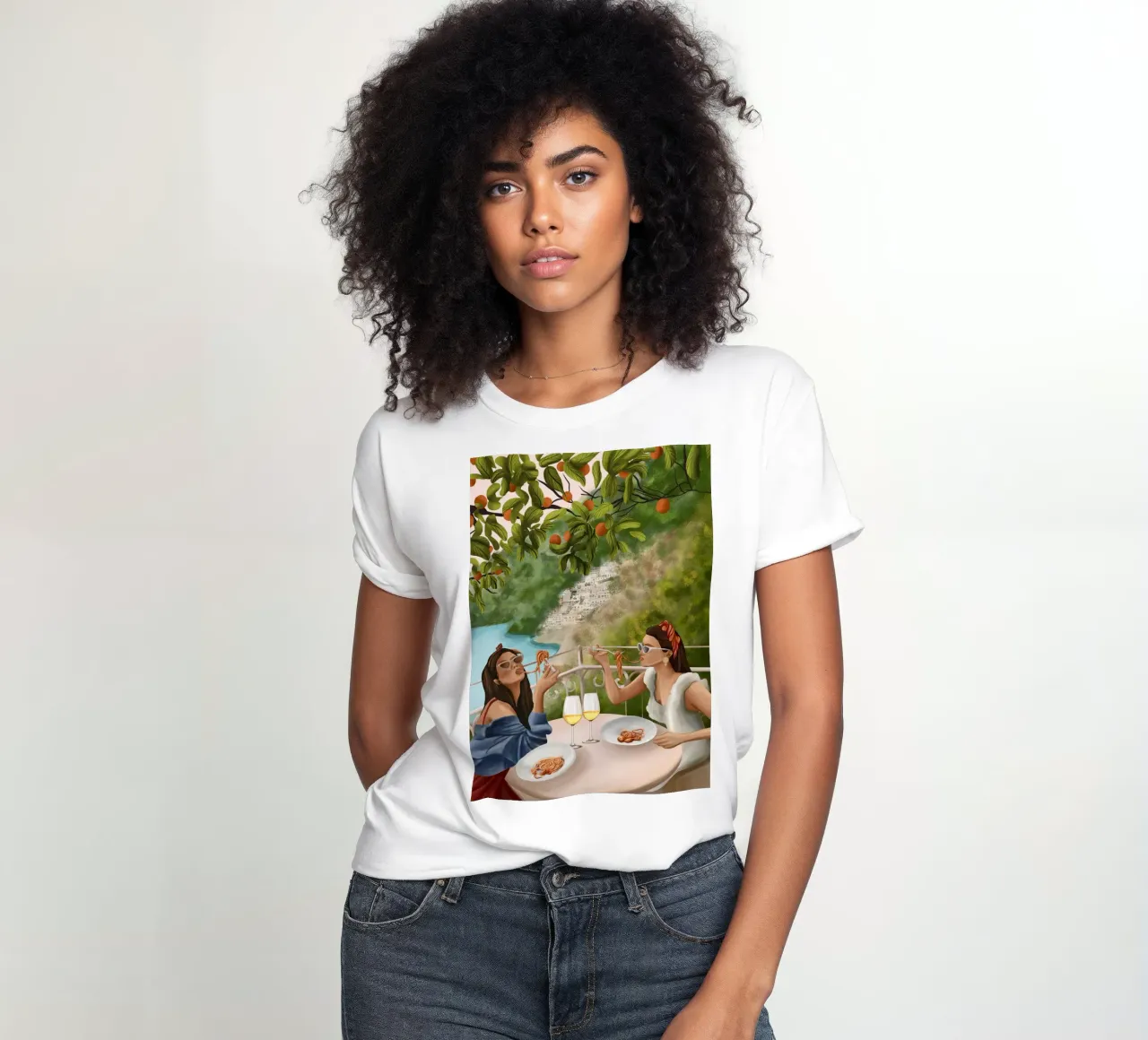 Tasting the Amalfi Breeze dames t-shirt getailleerd van cityart