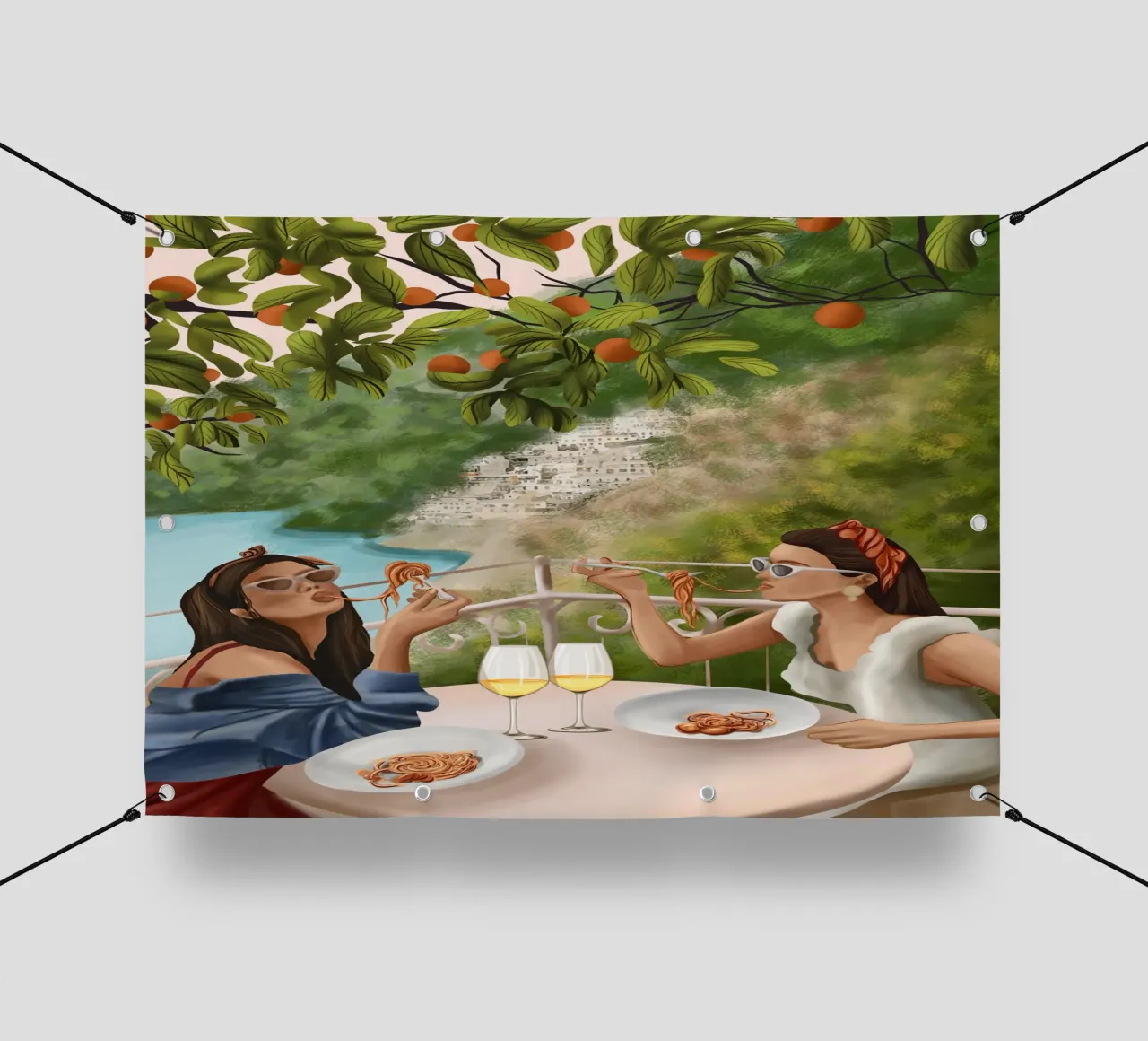 Tasting the Amalfi Breeze telo in pvc da cityart