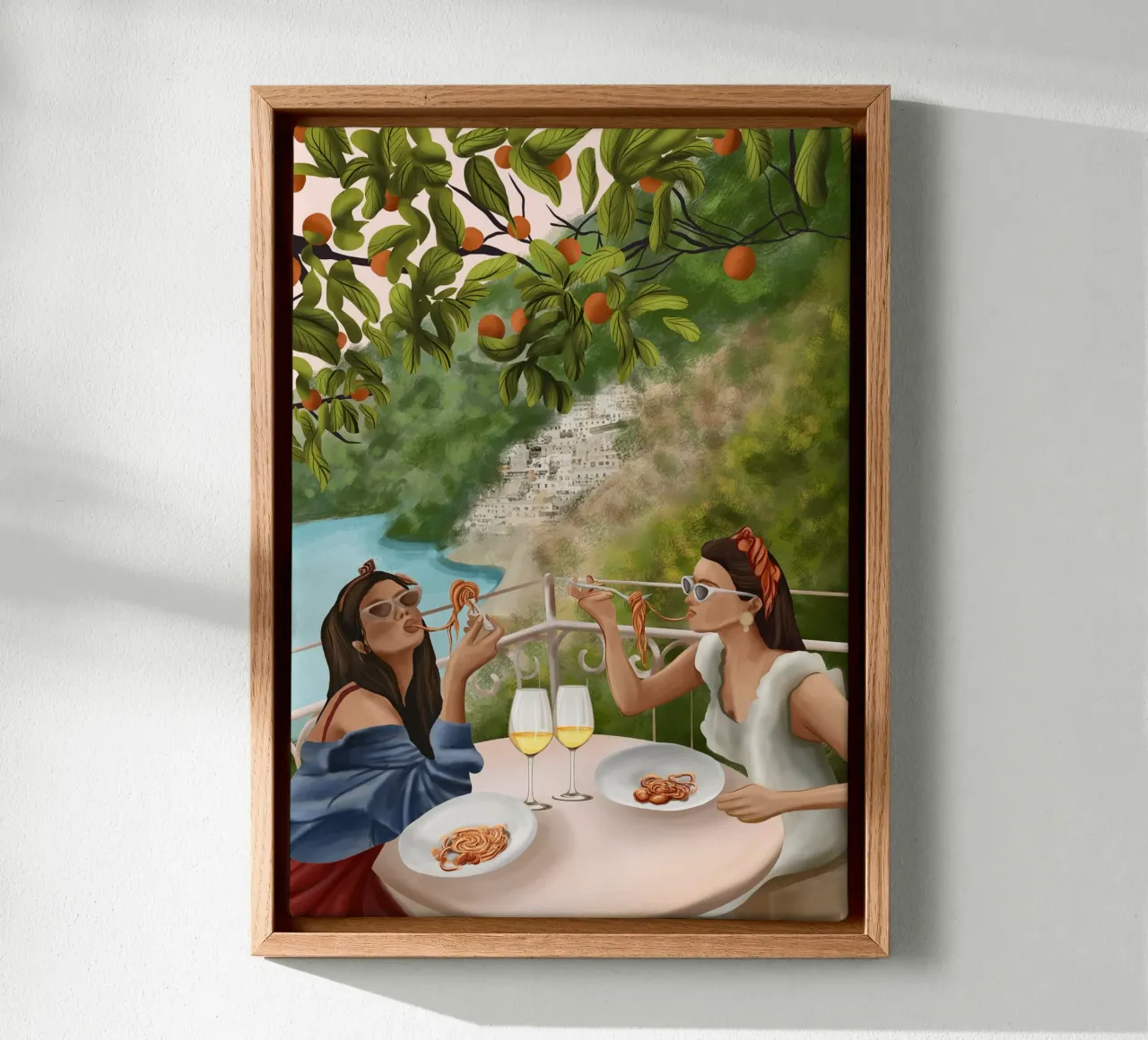 Tasting the Amalfi Breeze tela con Cornice a cassetta da cityart