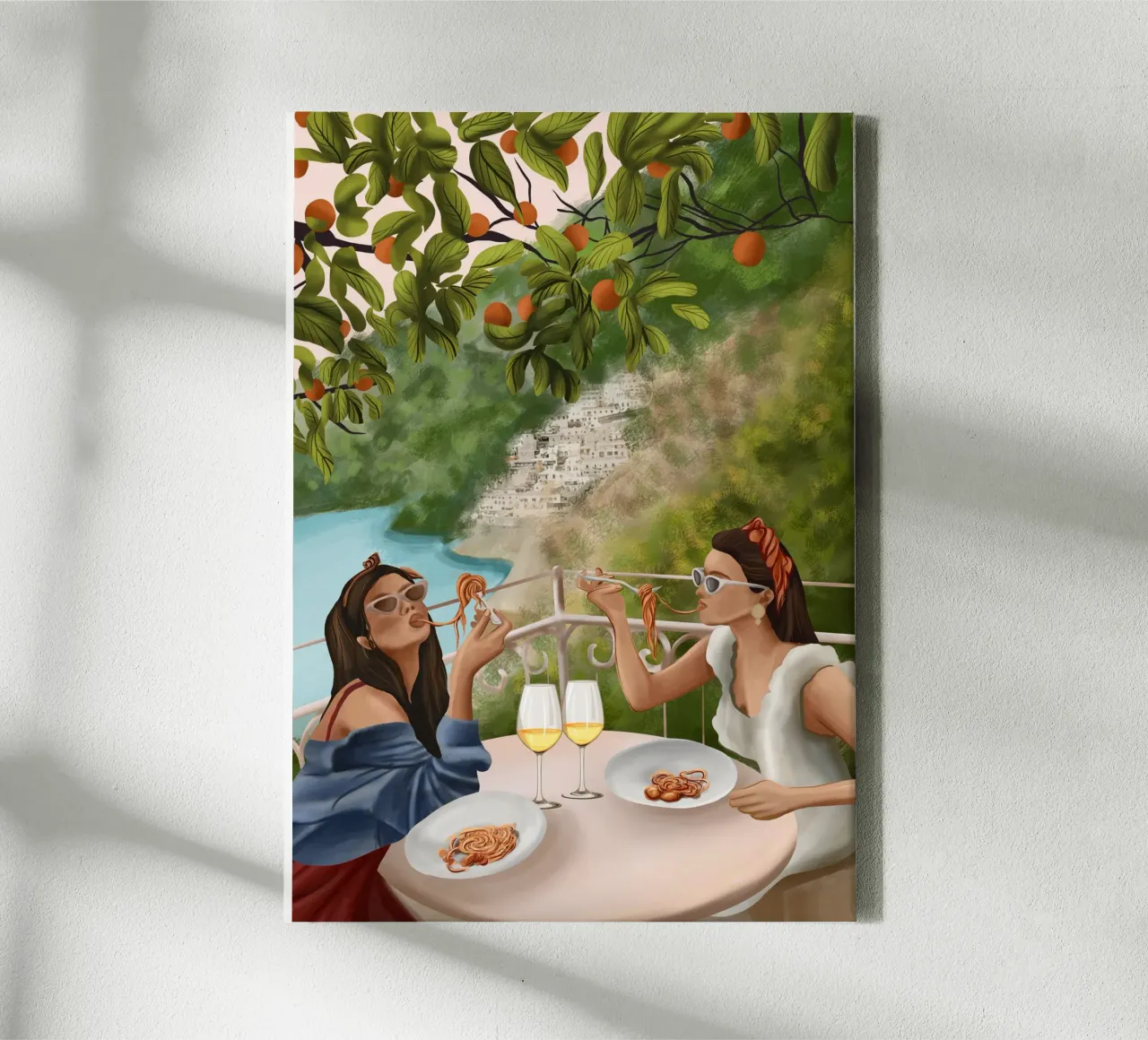 Tasting the Amalfi Breeze tela con Cornice a cassetta da cityart