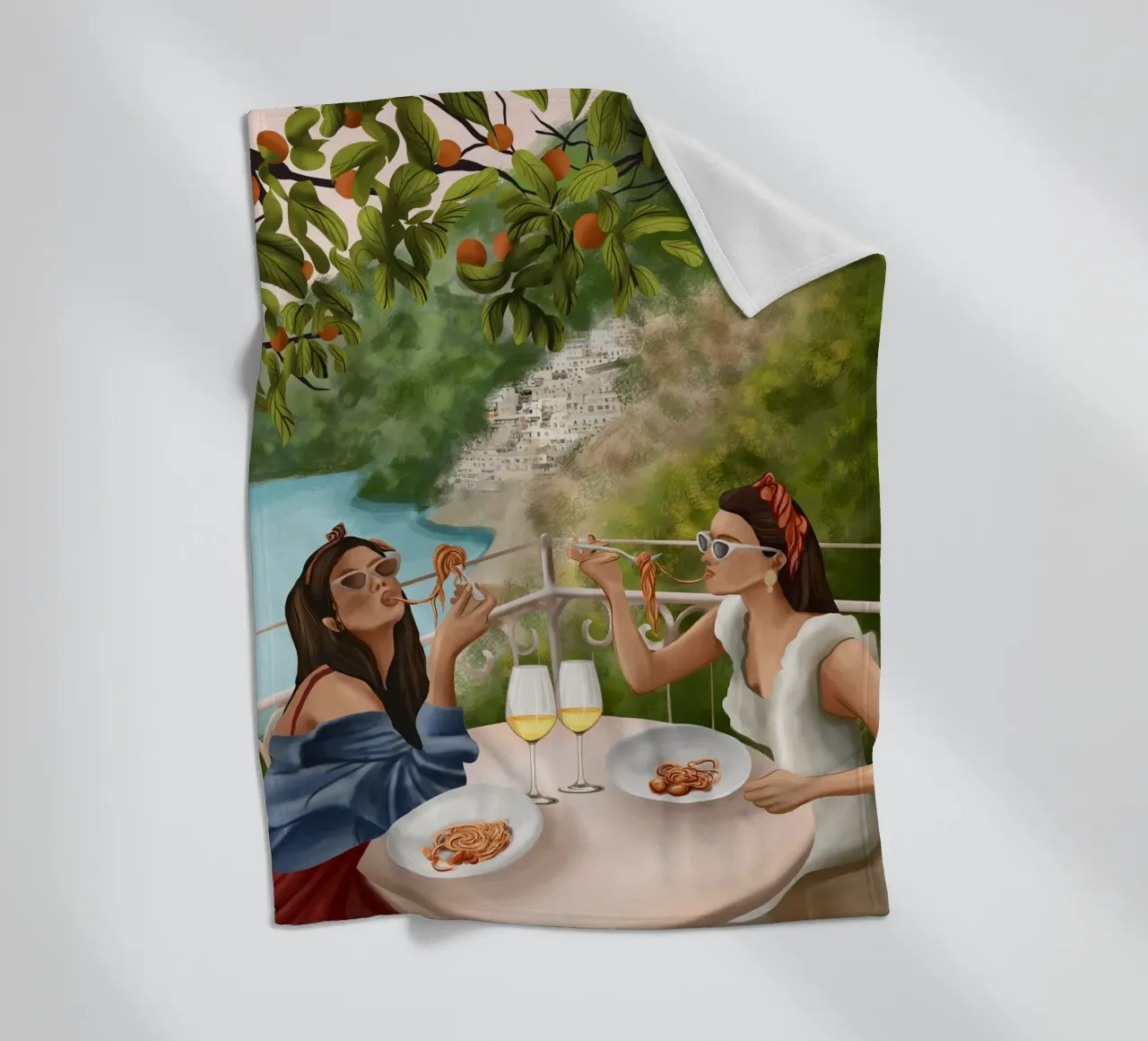 Tasting the Amalfi Breeze coperta in pile da cityart