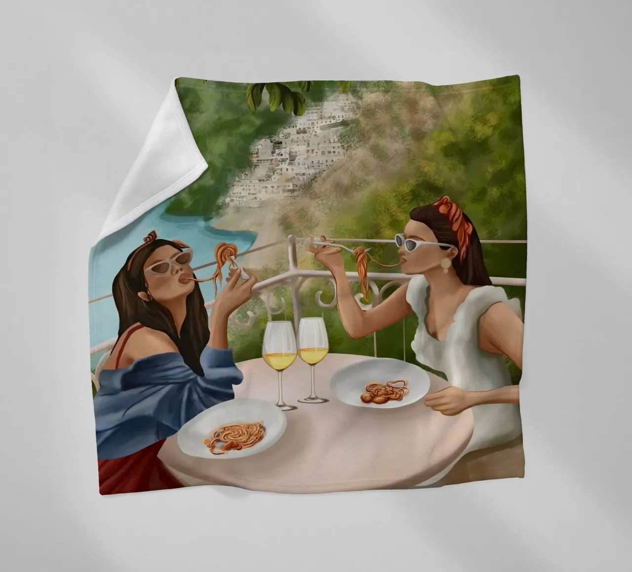 Tasting the Amalfi Breeze coperta in pile da cityart