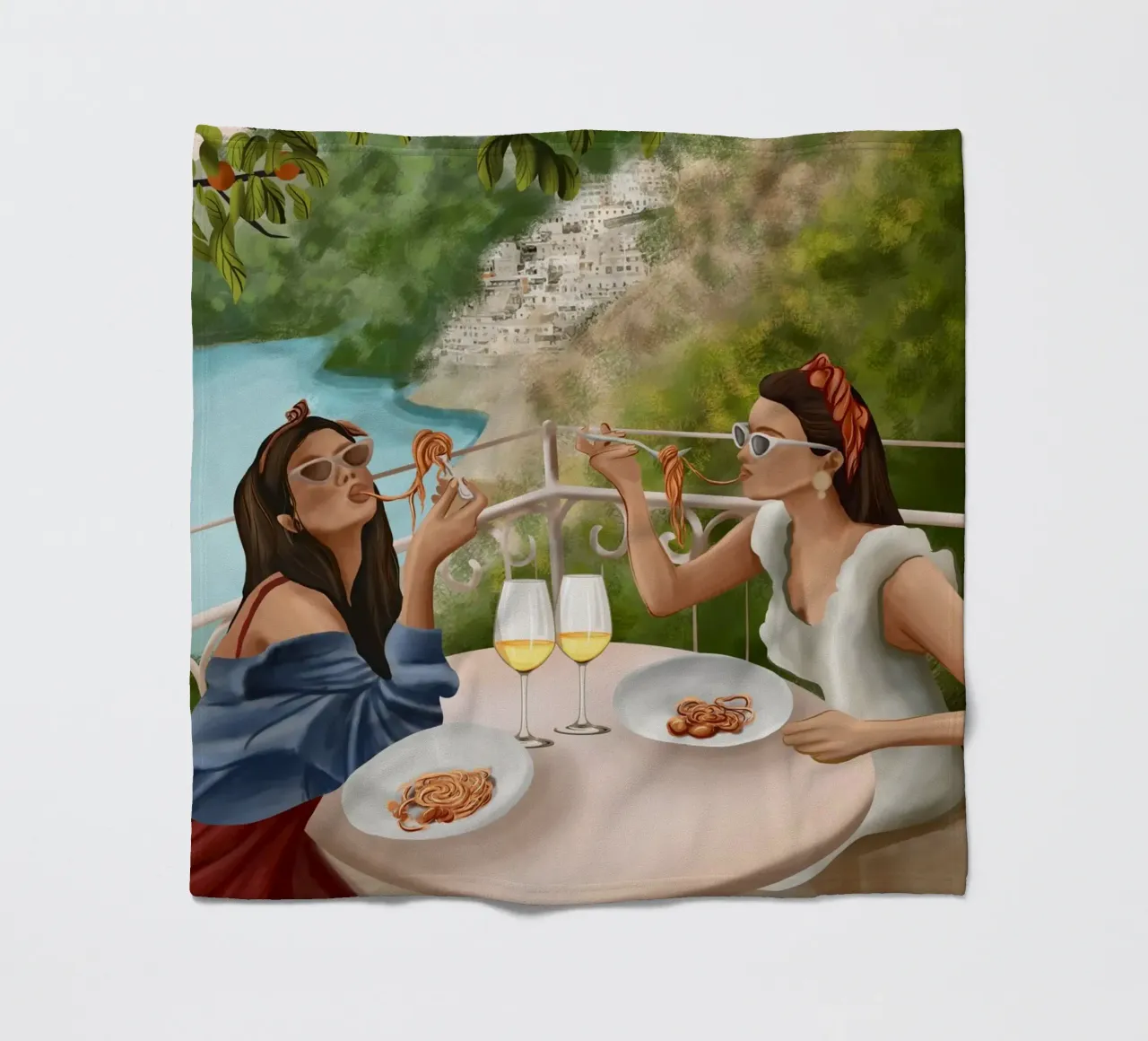 Tasting the Amalfi Breeze coperta in pile da cityart