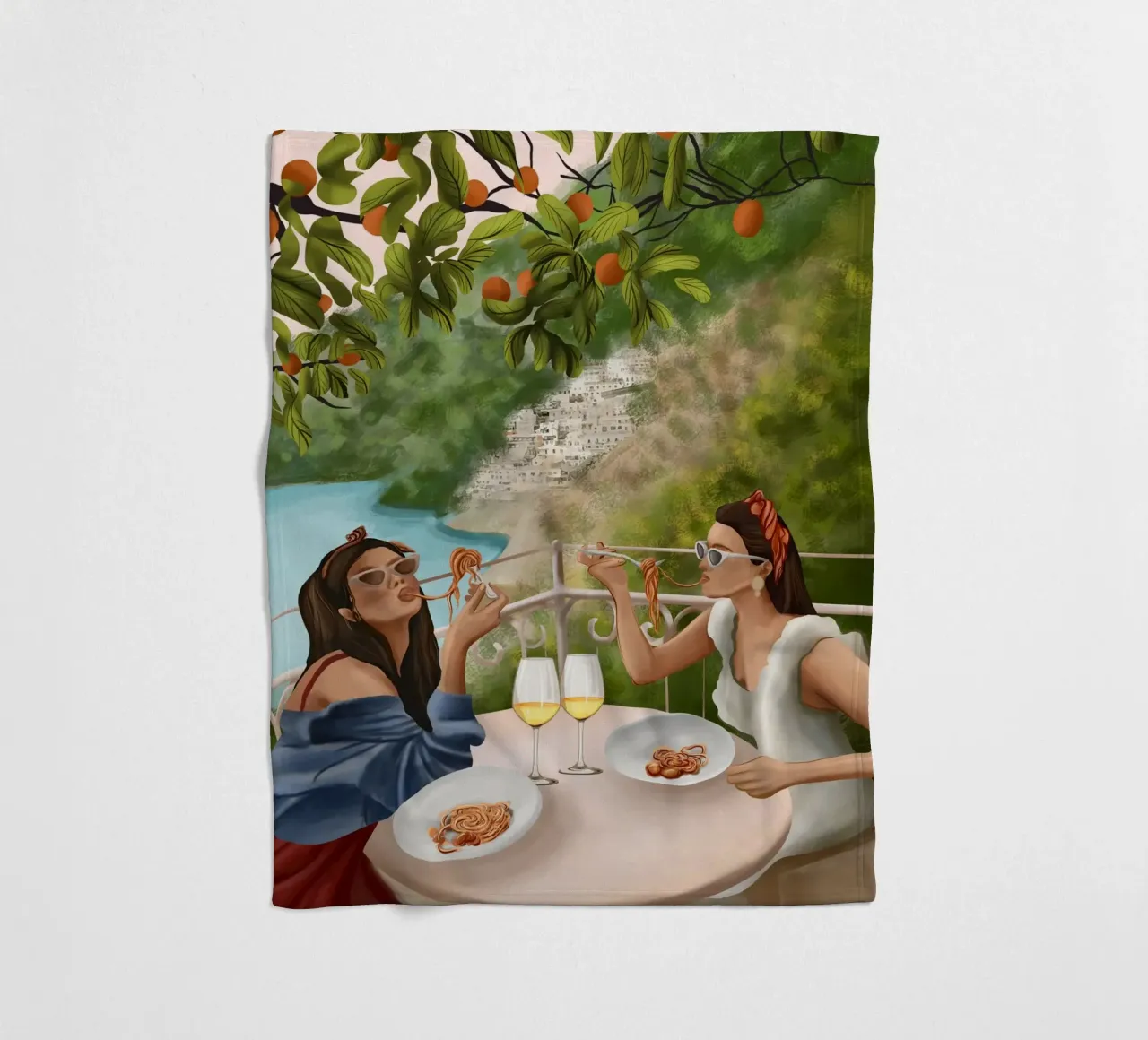 Tasting the Amalfi Breeze coperta in pile da cityart