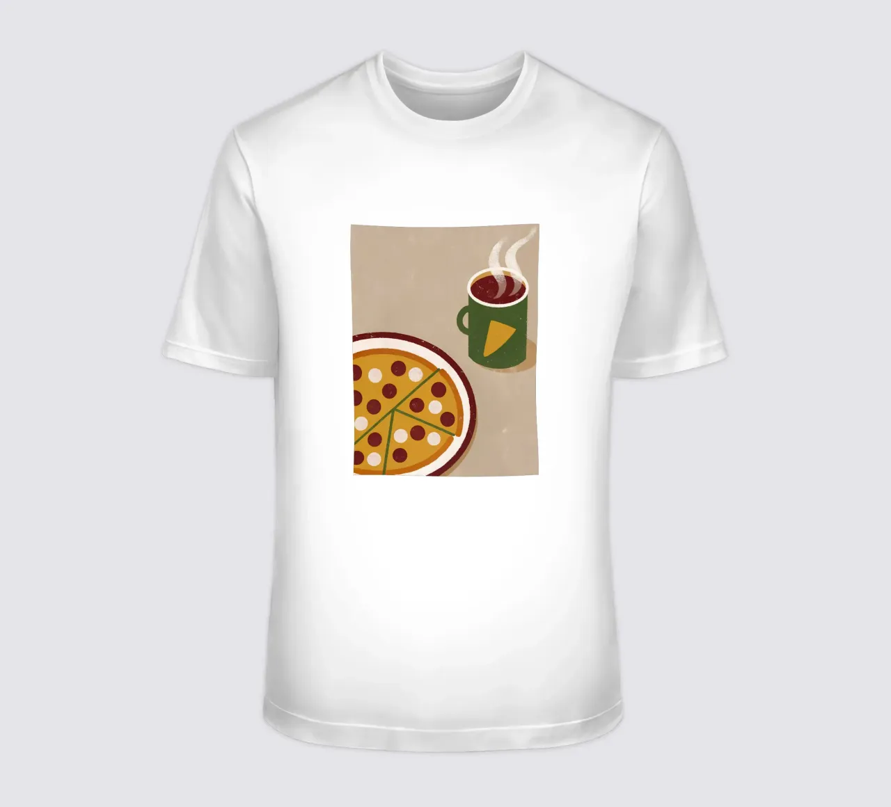 Pizza And Coffee Retro Pop t-shirt da THE LATEST SHOP