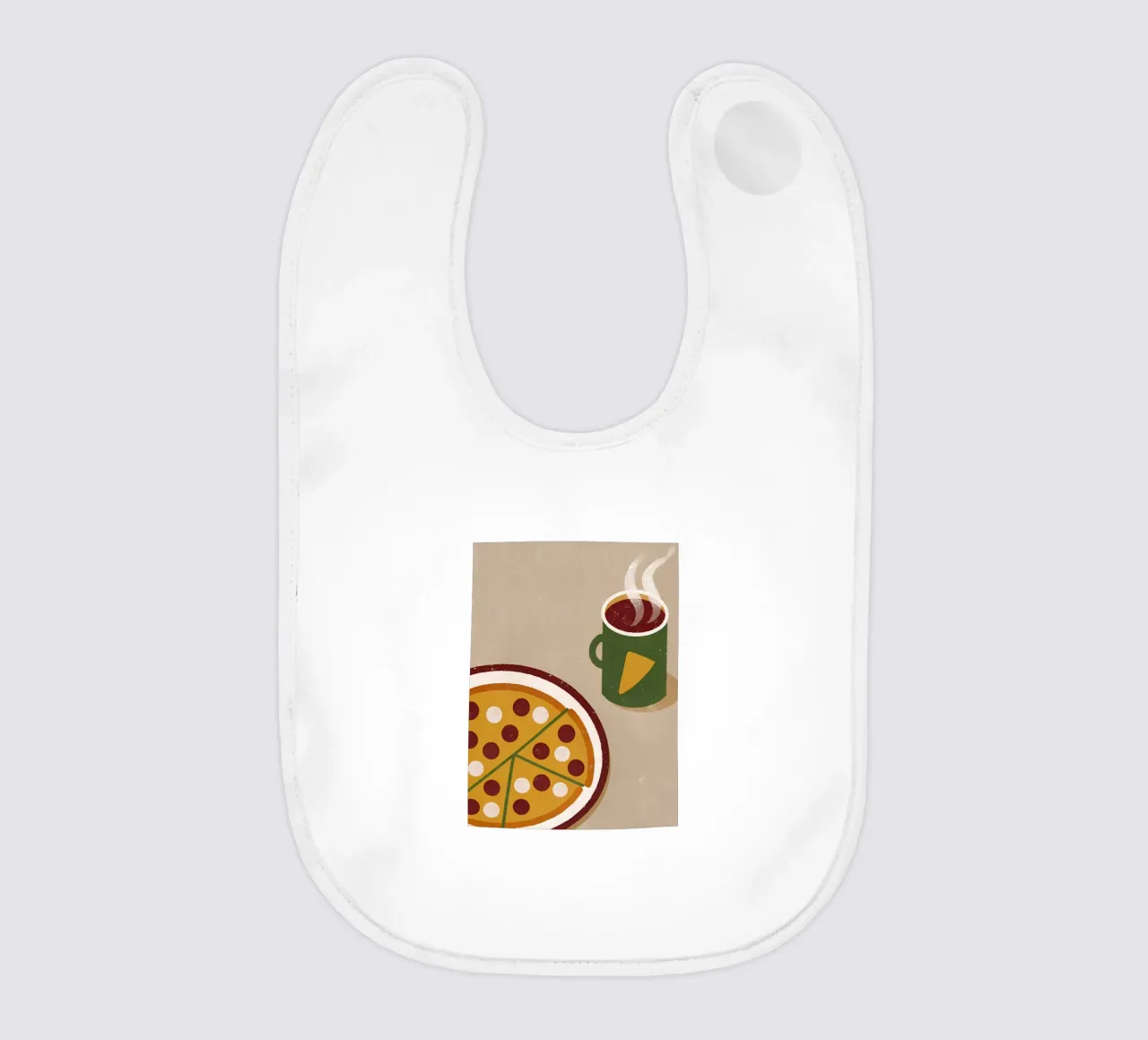 Pizza And Coffee Retro Pop bavaglino da THE LATEST SHOP