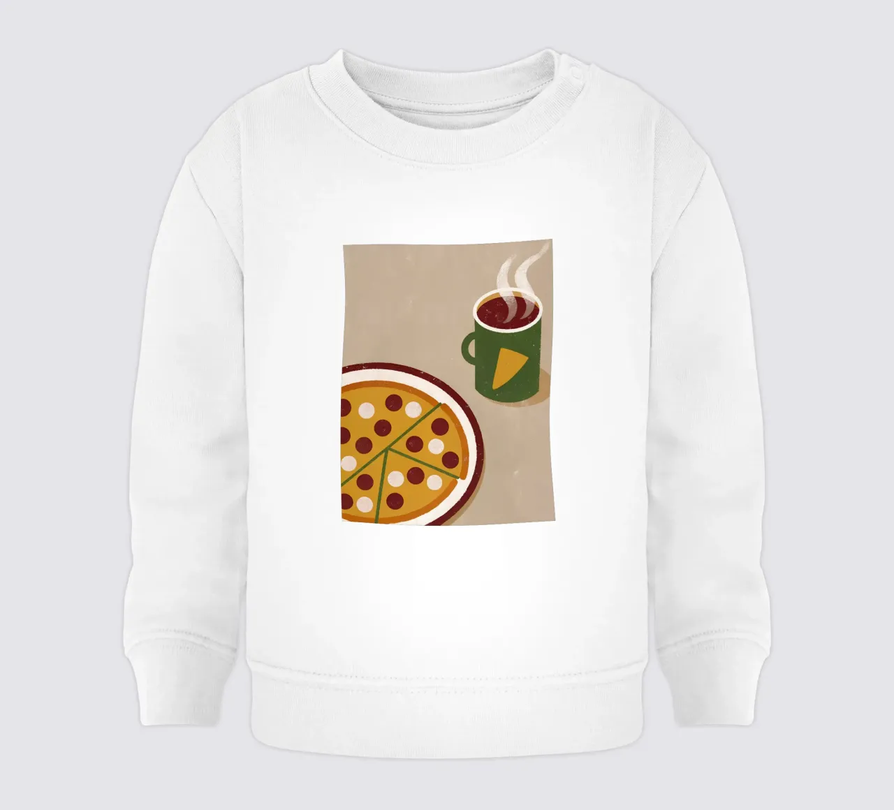 Pizza And Coffee Retro Pop felpa neonato da THE LATEST SHOP
