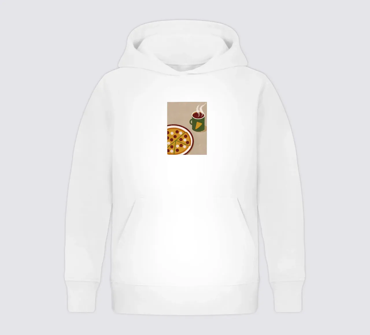 Pizza And Coffee Retro Pop felpa bambino con cappuccio da THE LATEST SHOP