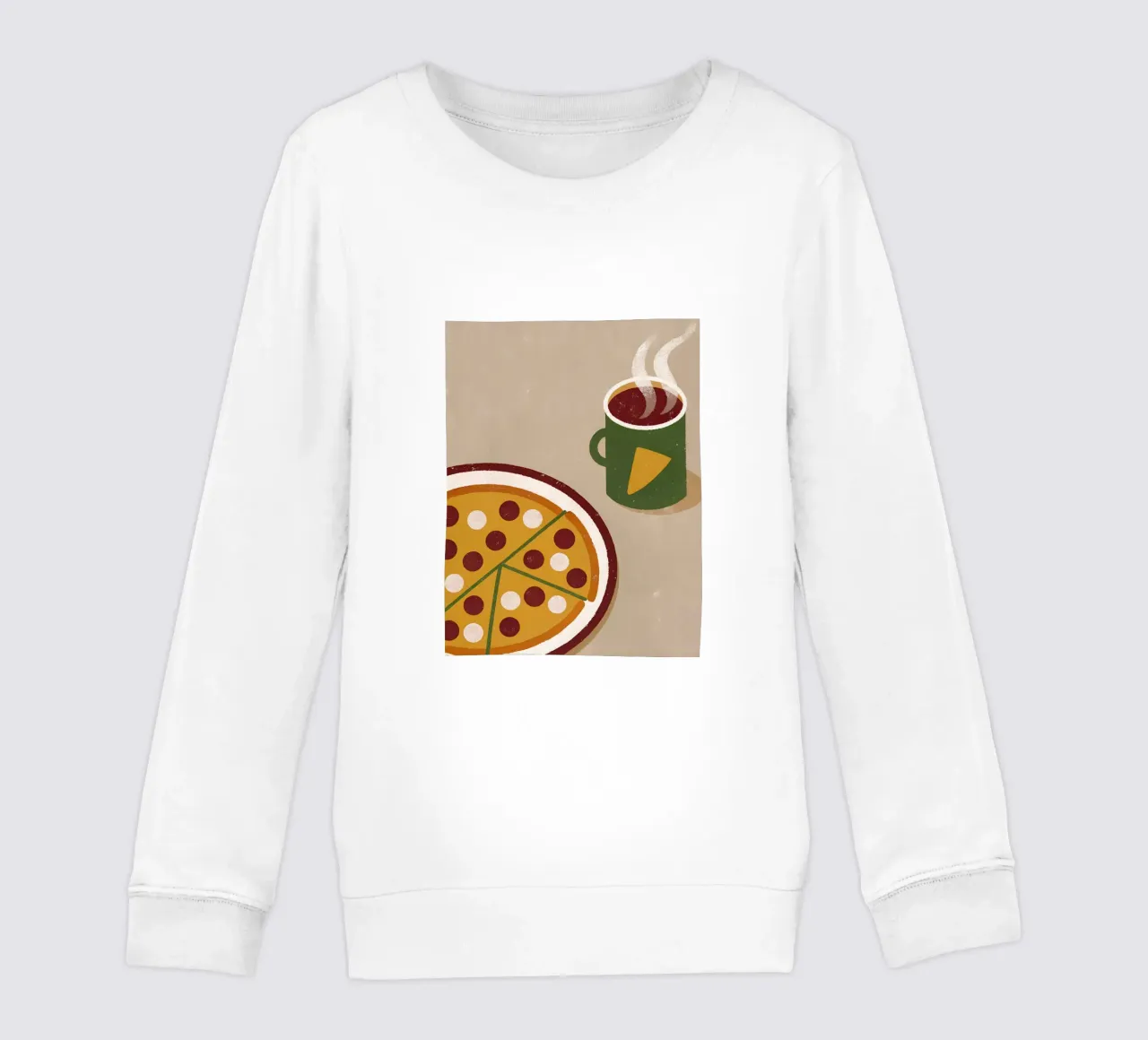 Pizza And Coffee Retro Pop felpa bambino da THE LATEST SHOP
