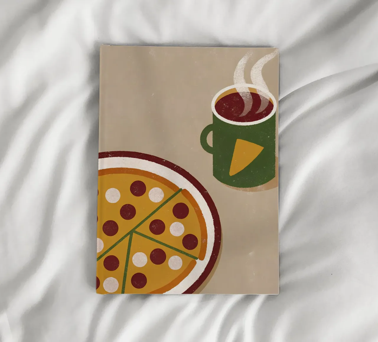 Pizza And Coffee Retro Pop notebook by THE LATEST SHOP