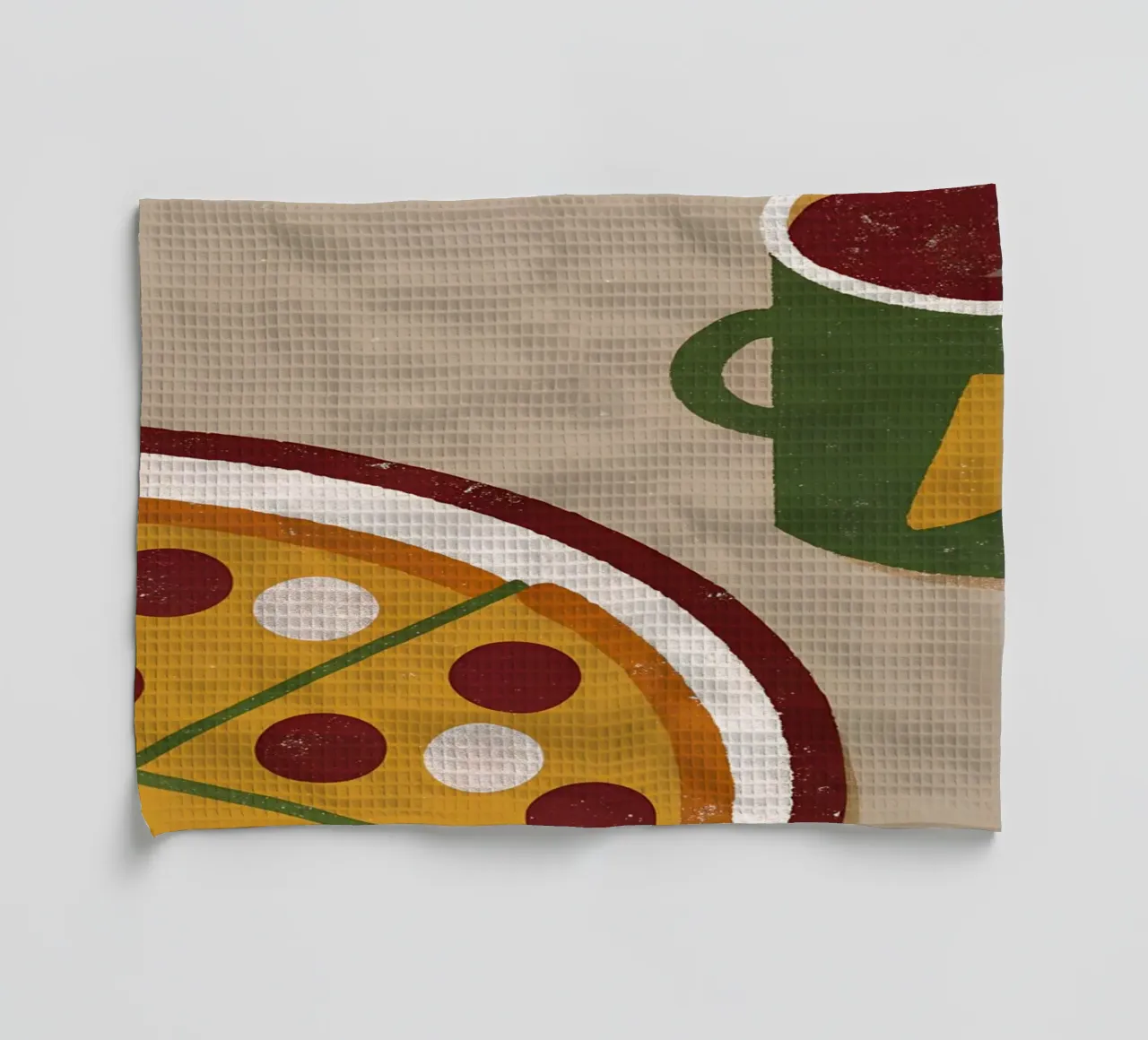 Pizza And Coffee Retro Pop canovaccio da cucina da THE LATEST SHOP