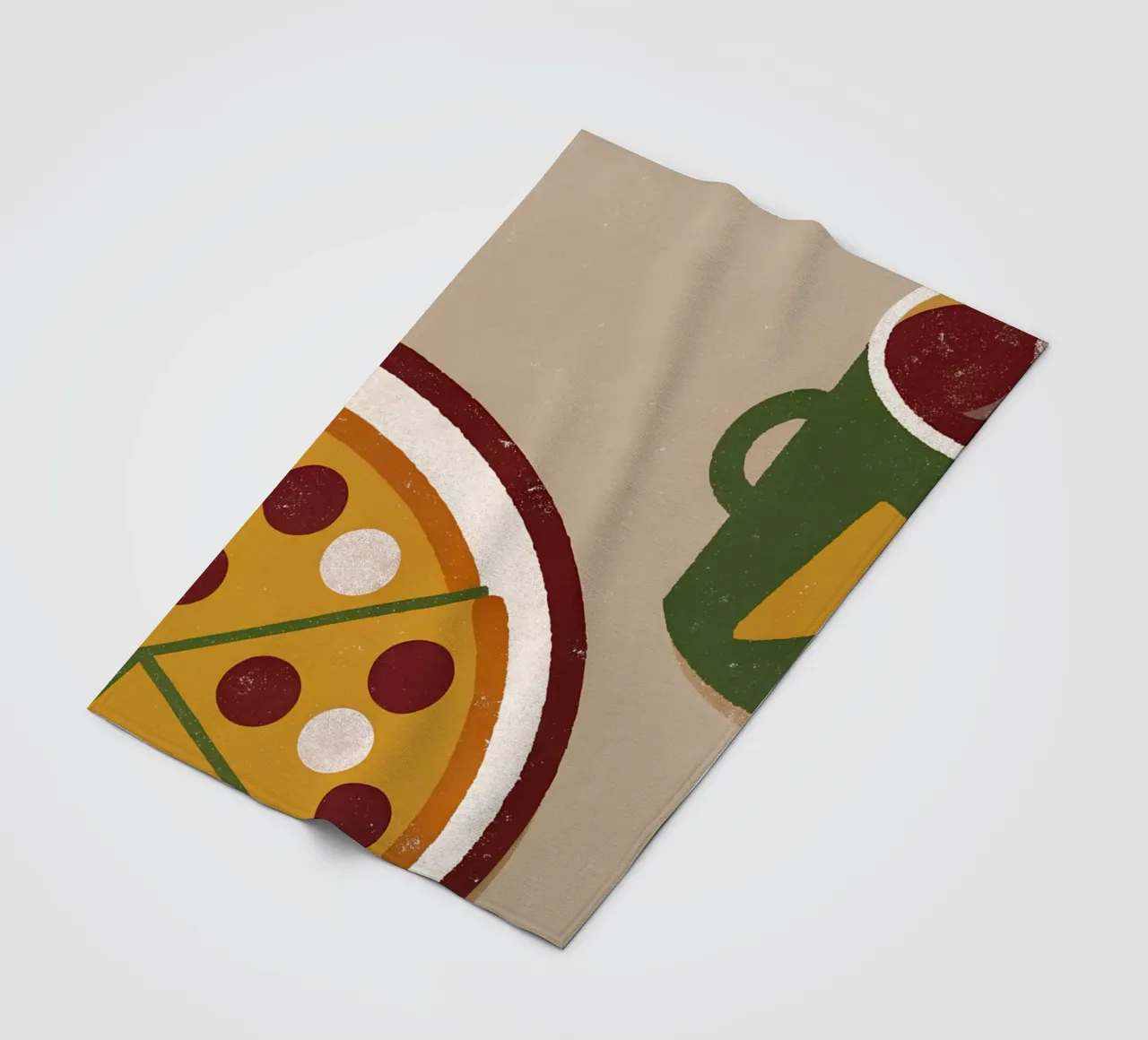 Pizza And Coffee Retro Pop coperta in pile da THE LATEST SHOP