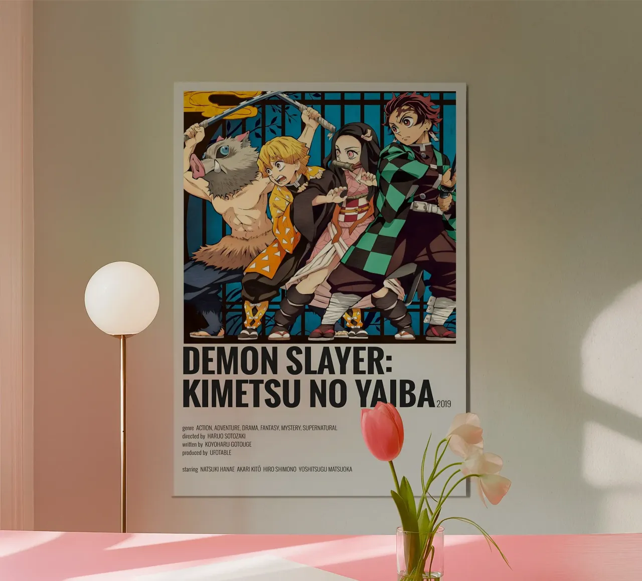 DEMON SLAYER KIMETSU NO YAIBA 2019 poster con telaio in alluminio da Totoya