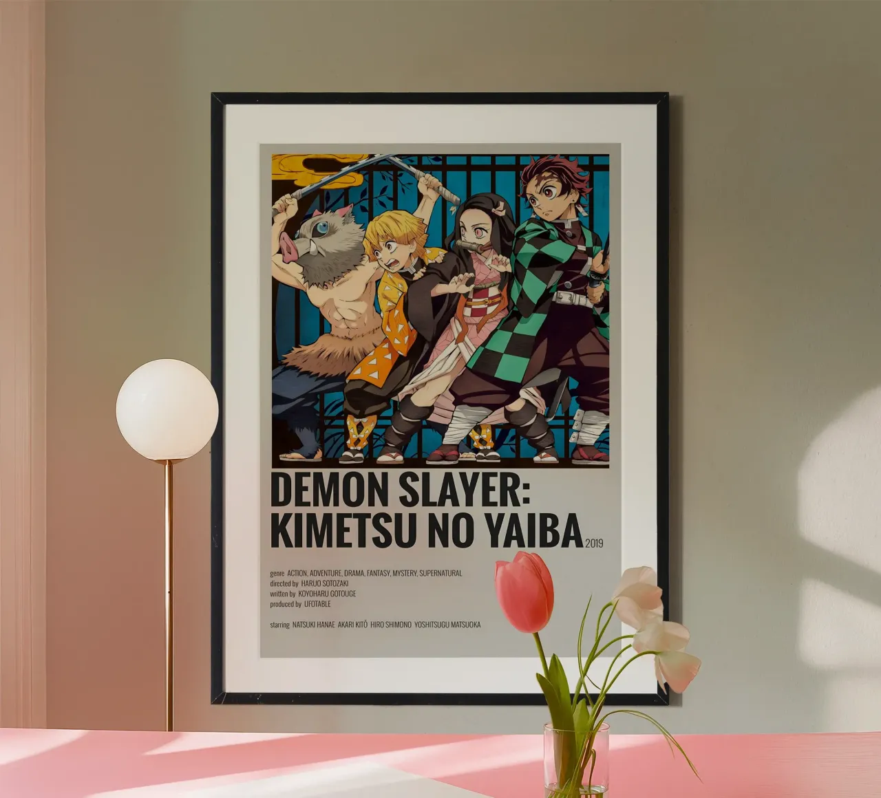 DEMON SLAYER KIMETSU NO YAIBA 2019 poster con telaio in alluminio da Totoya