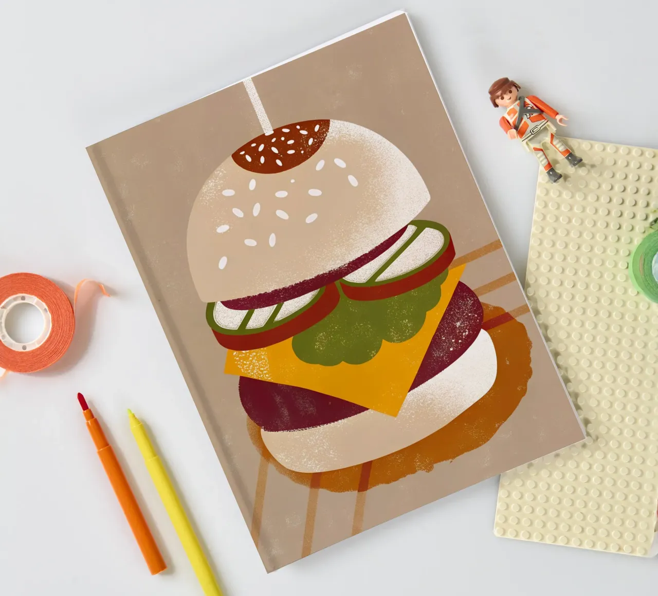 Retro Pop Pizza notebook by THE LATEST SHOP
