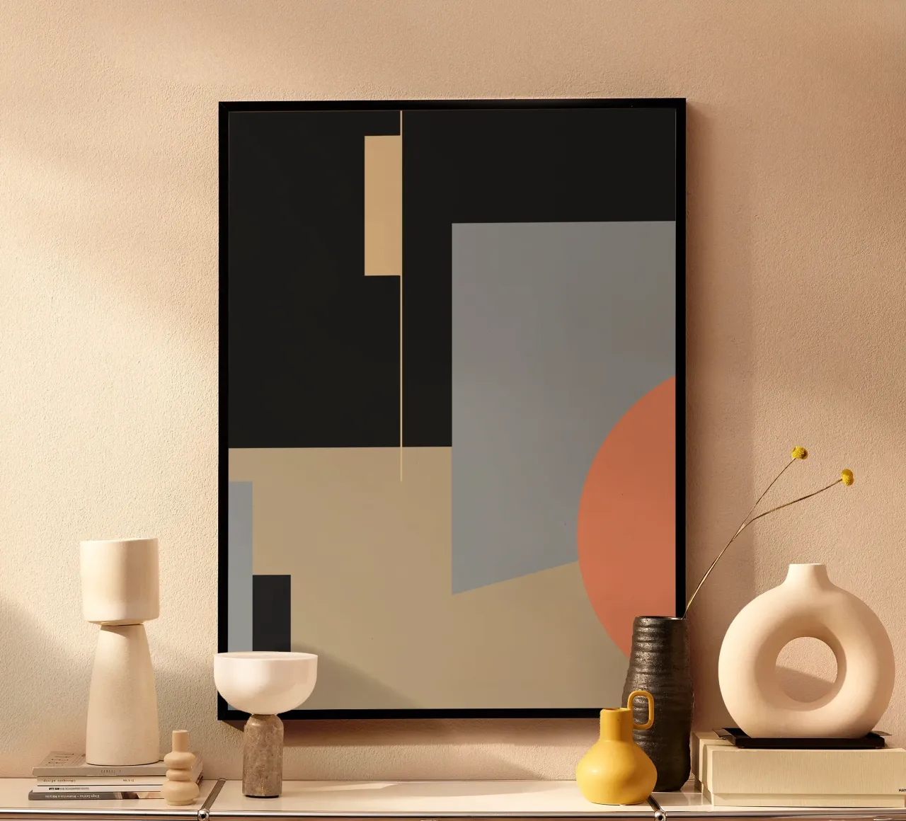 Minimal Abstract Shapes 44 poster with plastic frame by Gaite