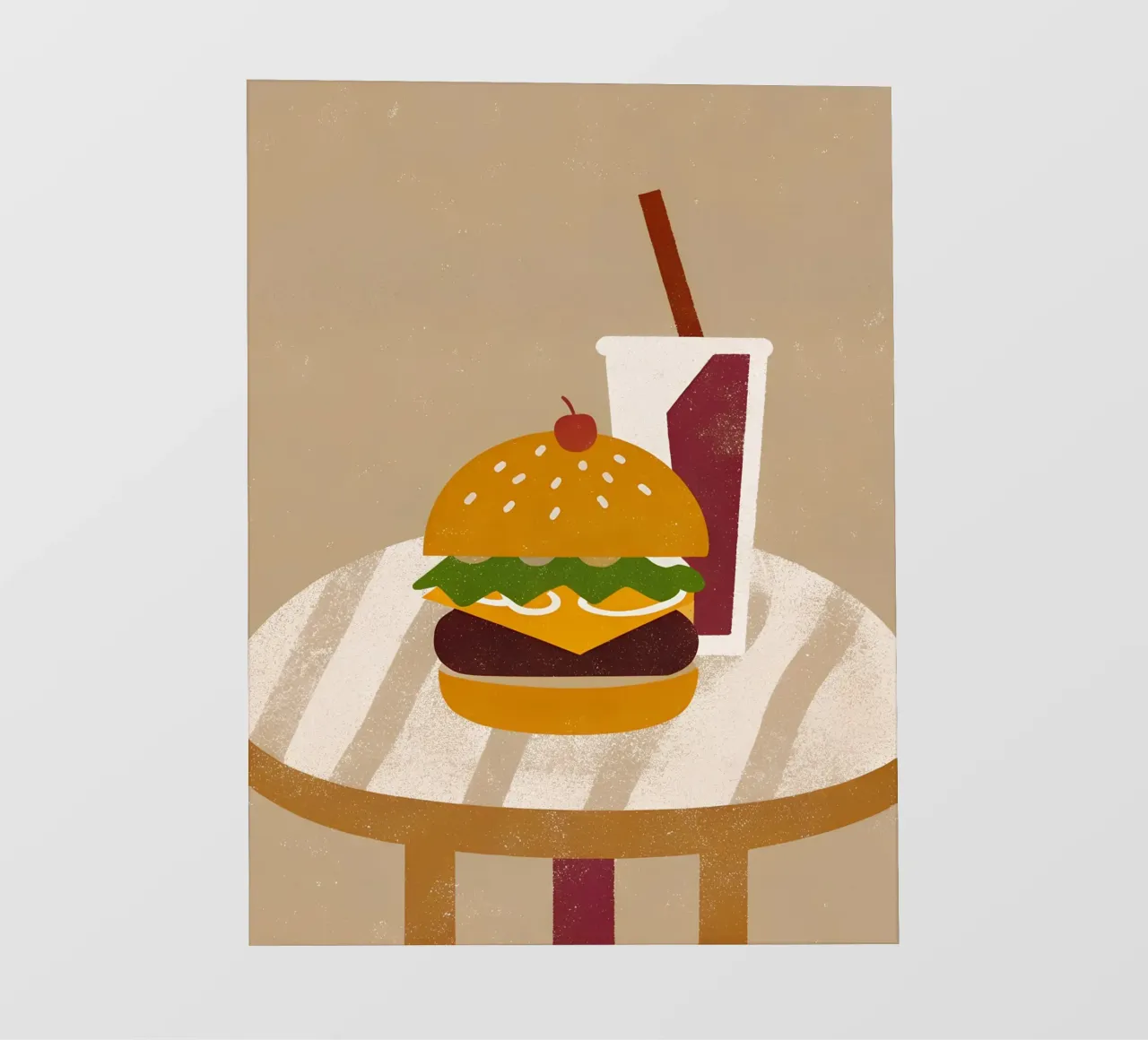 Retro Pop Pizza telo in pvc da THE LATEST SHOP