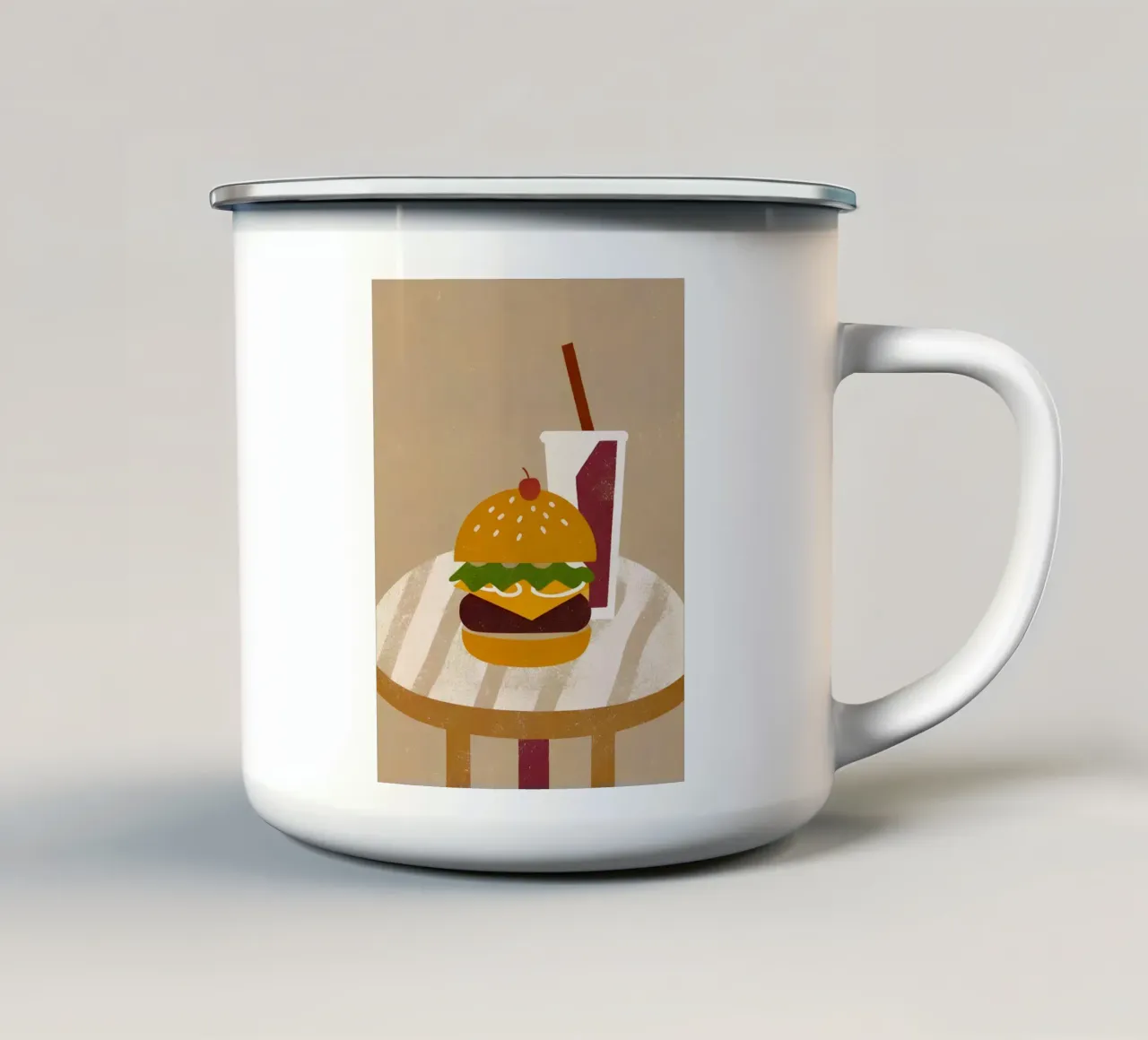 Retro Pop Pizza tazza in smalto da THE LATEST SHOP